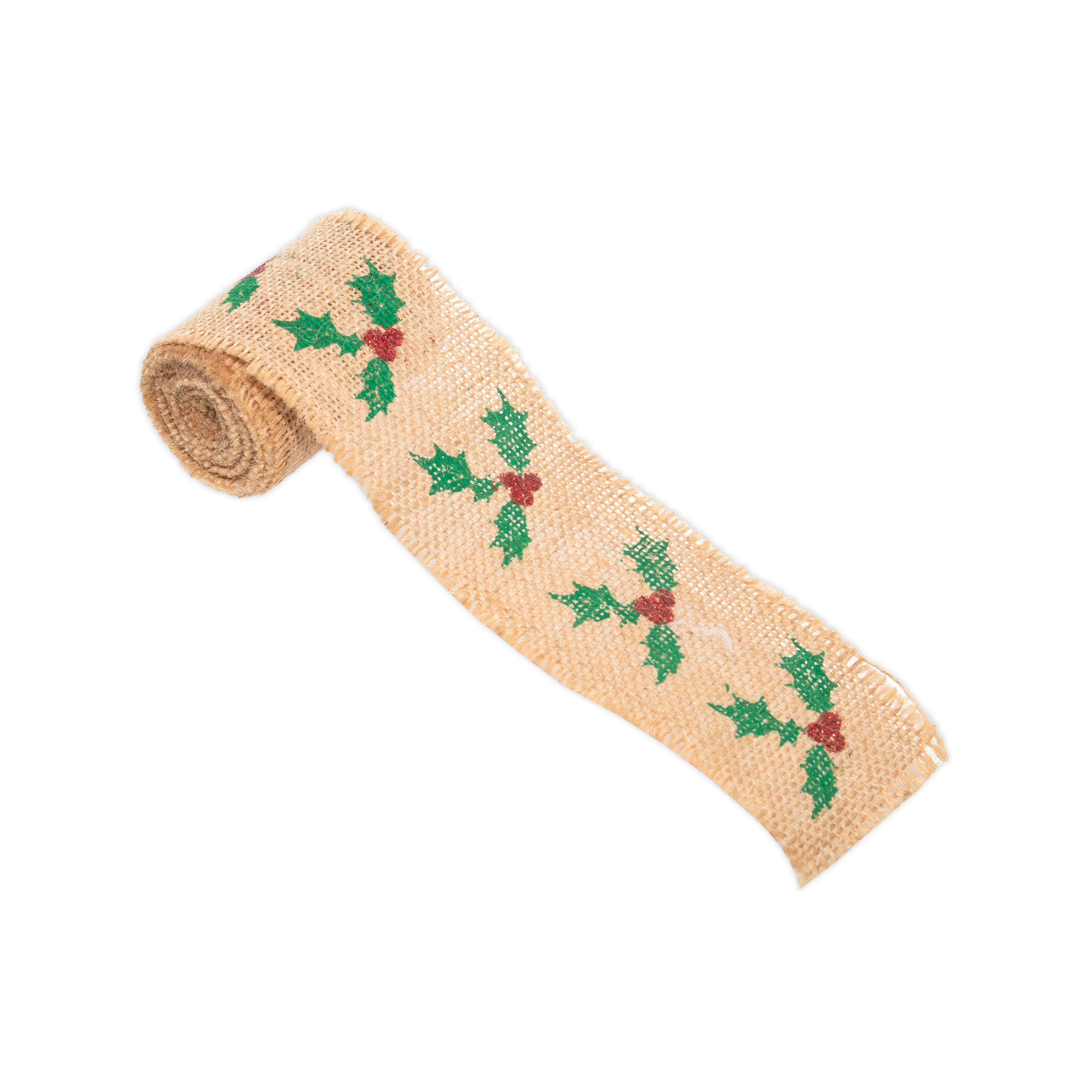 Holy & Berry Printed Burlap Ribbon Roll 6Cm X 2Mtr 1 Pc
