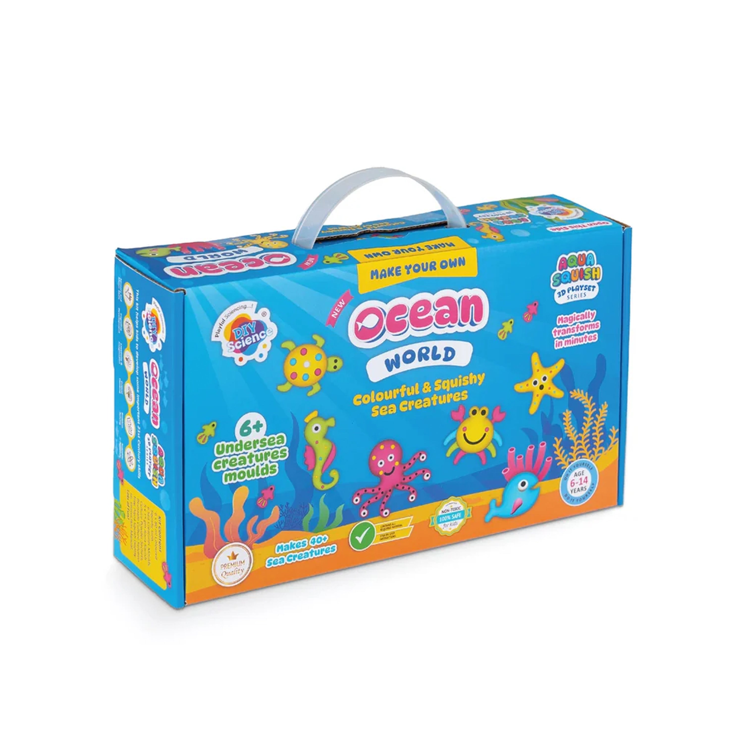 DIY Aqua Squish Make 3D Squishy Sea Creatures with Moulds and Slime Ocean World Box