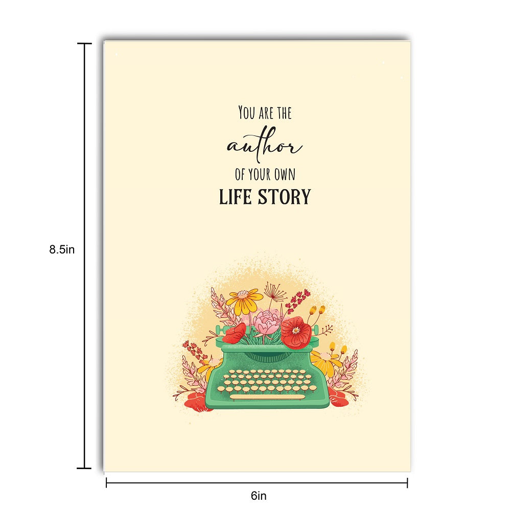 Collectable Notebook You Are The Author Of Your Own Life story Ruled A5 90gsm 64pages 1Book