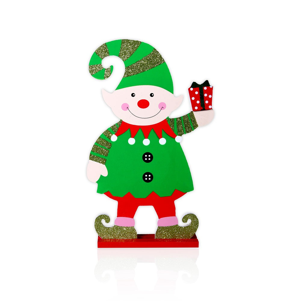Table Deco Santa Green 12 X 8Inch 1Pc