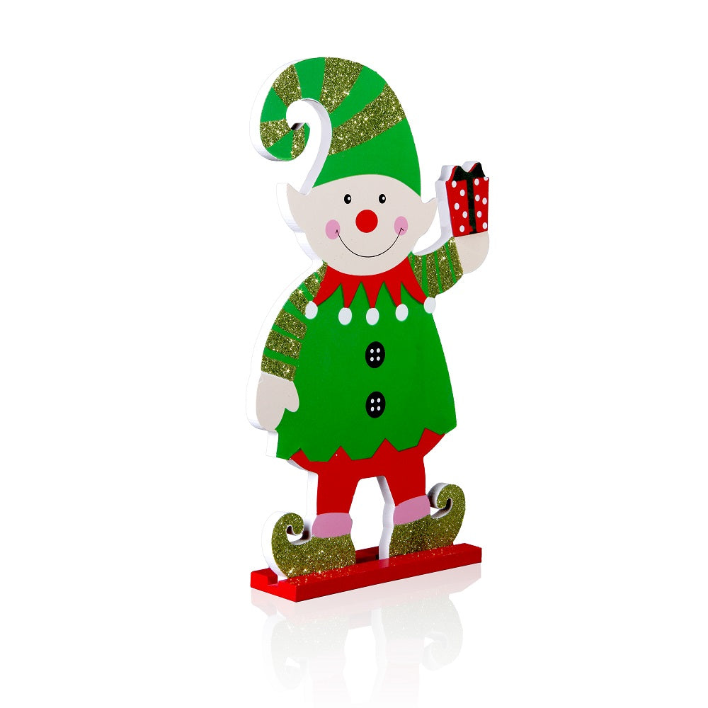 Table Deco Santa Green 12 X 8Inch 1Pc