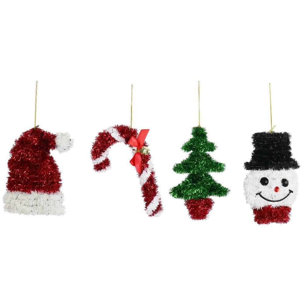 Deluxe Tinsel Hanging Deco Hat 1pc