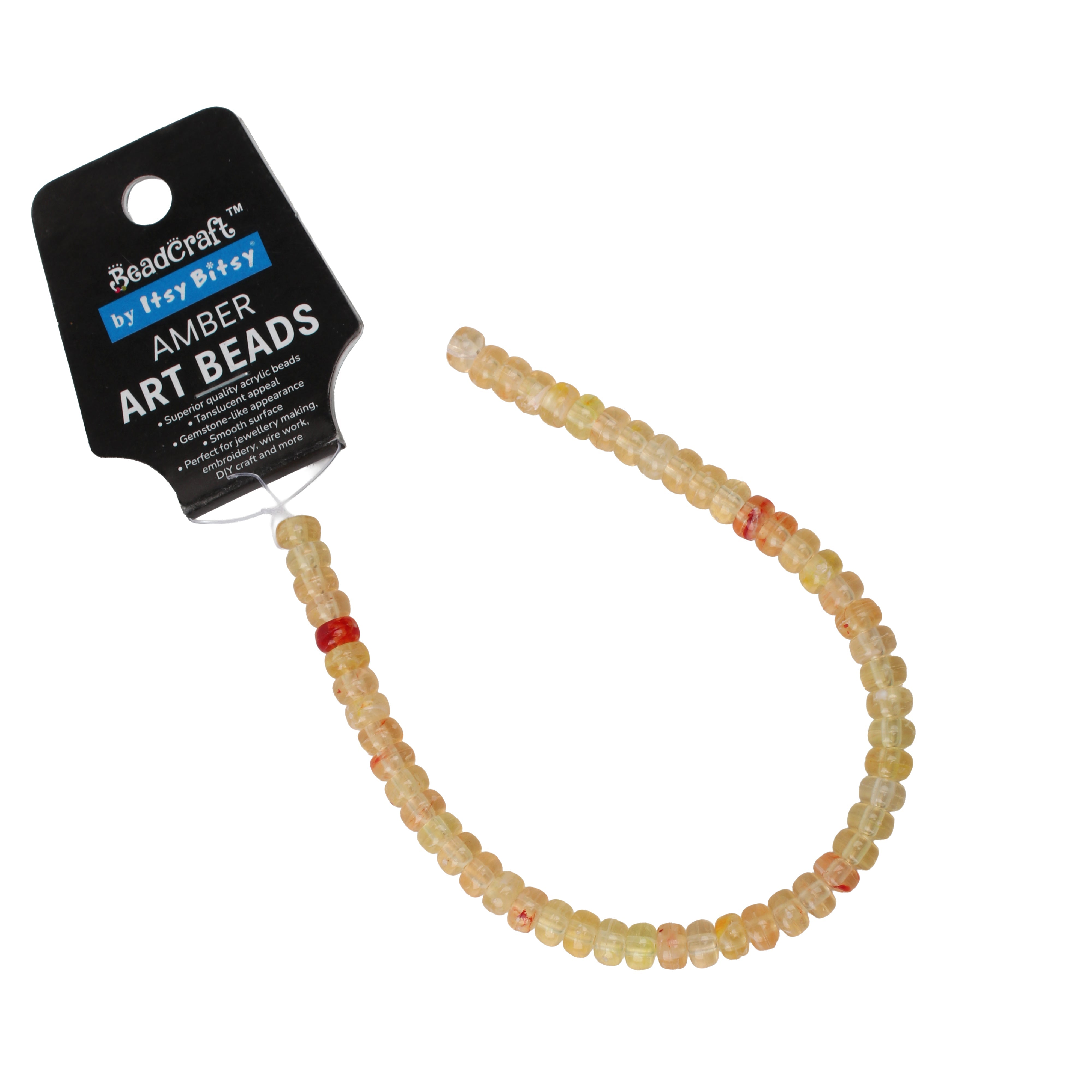 Amber Art Beads Round 8mm 32 Beads 1 String
