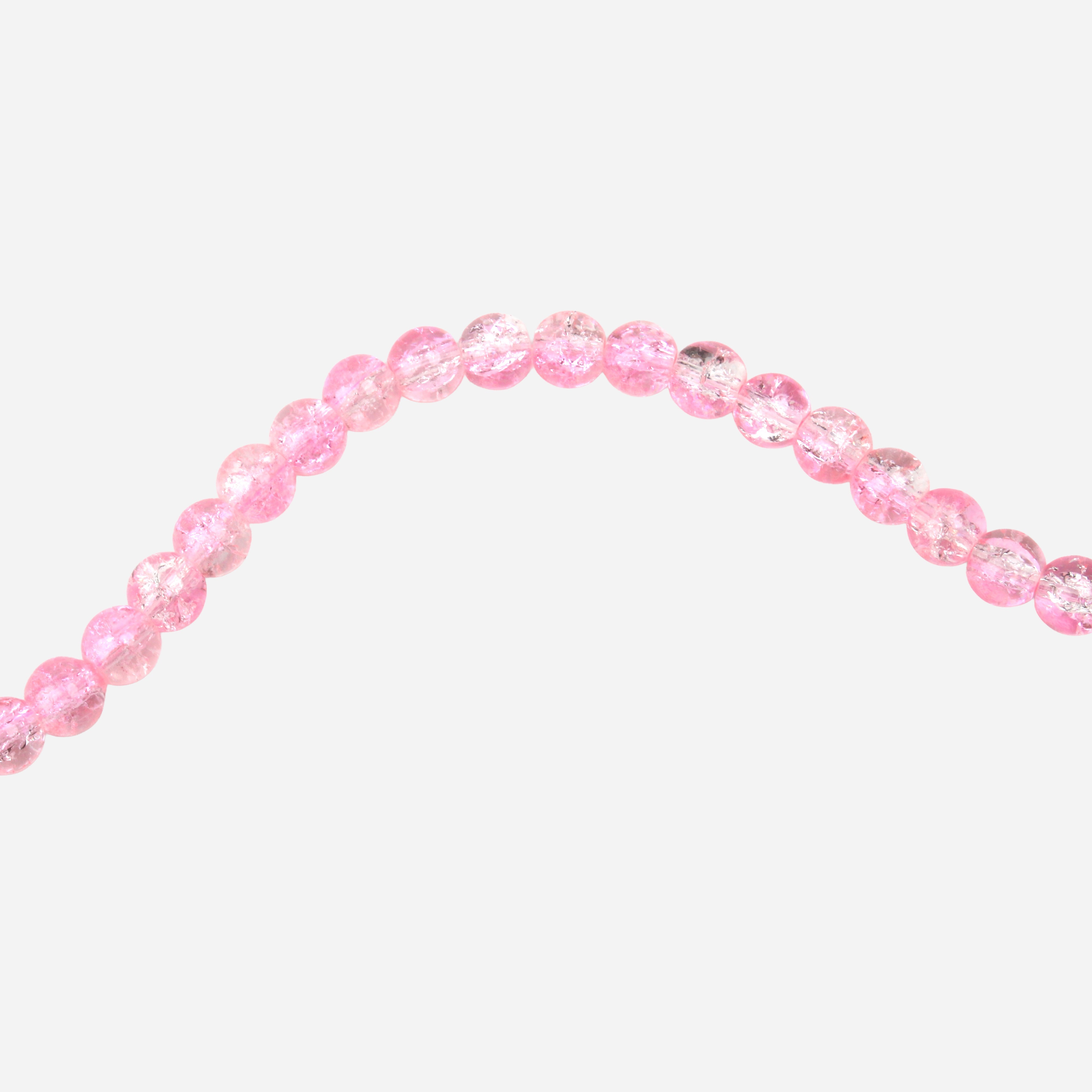 Glass Bead Round Dual Tone Pale Pink 8mm 35beads 1string