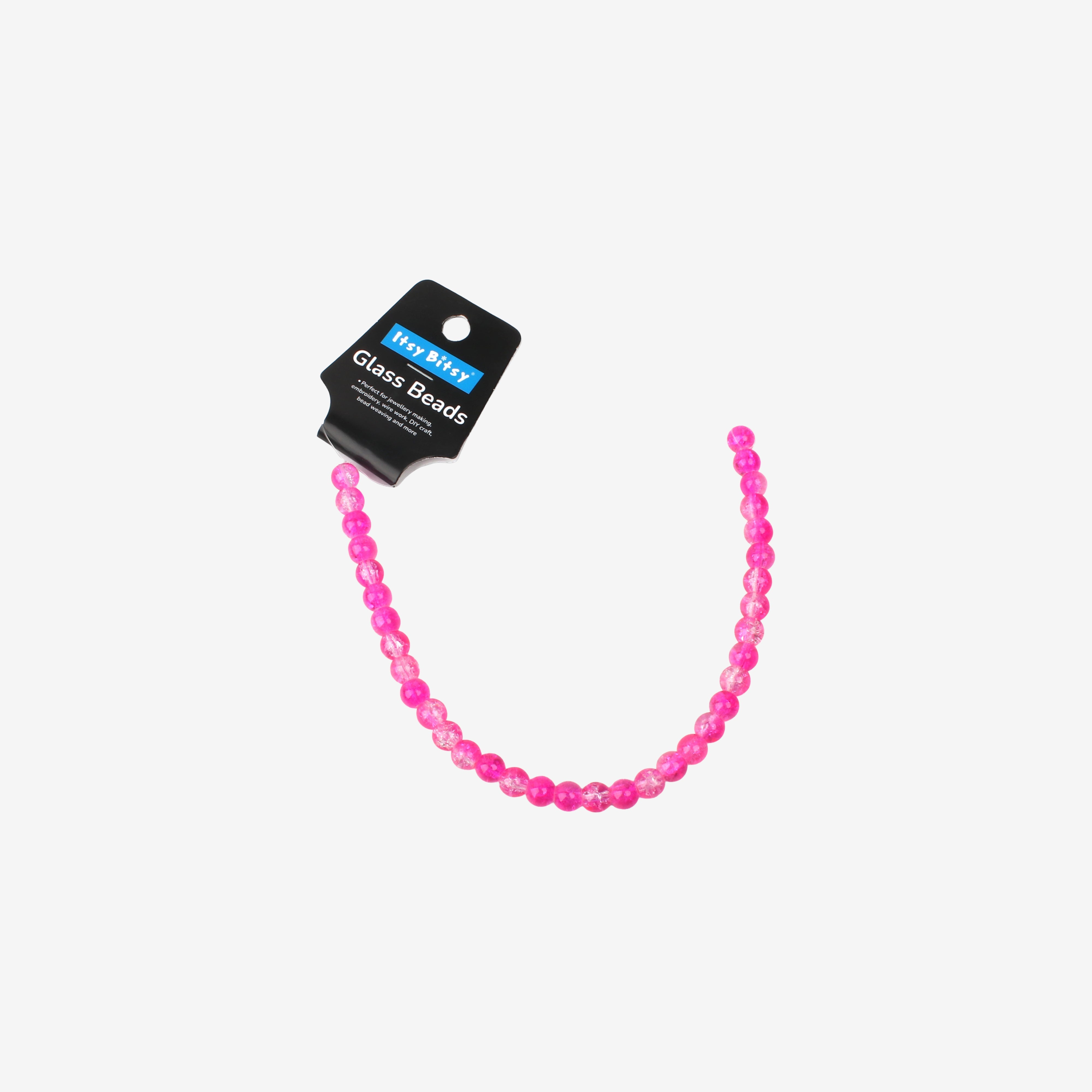 Glass Bead Round Dual Tone Pink Splash 8mm 35beads 1string