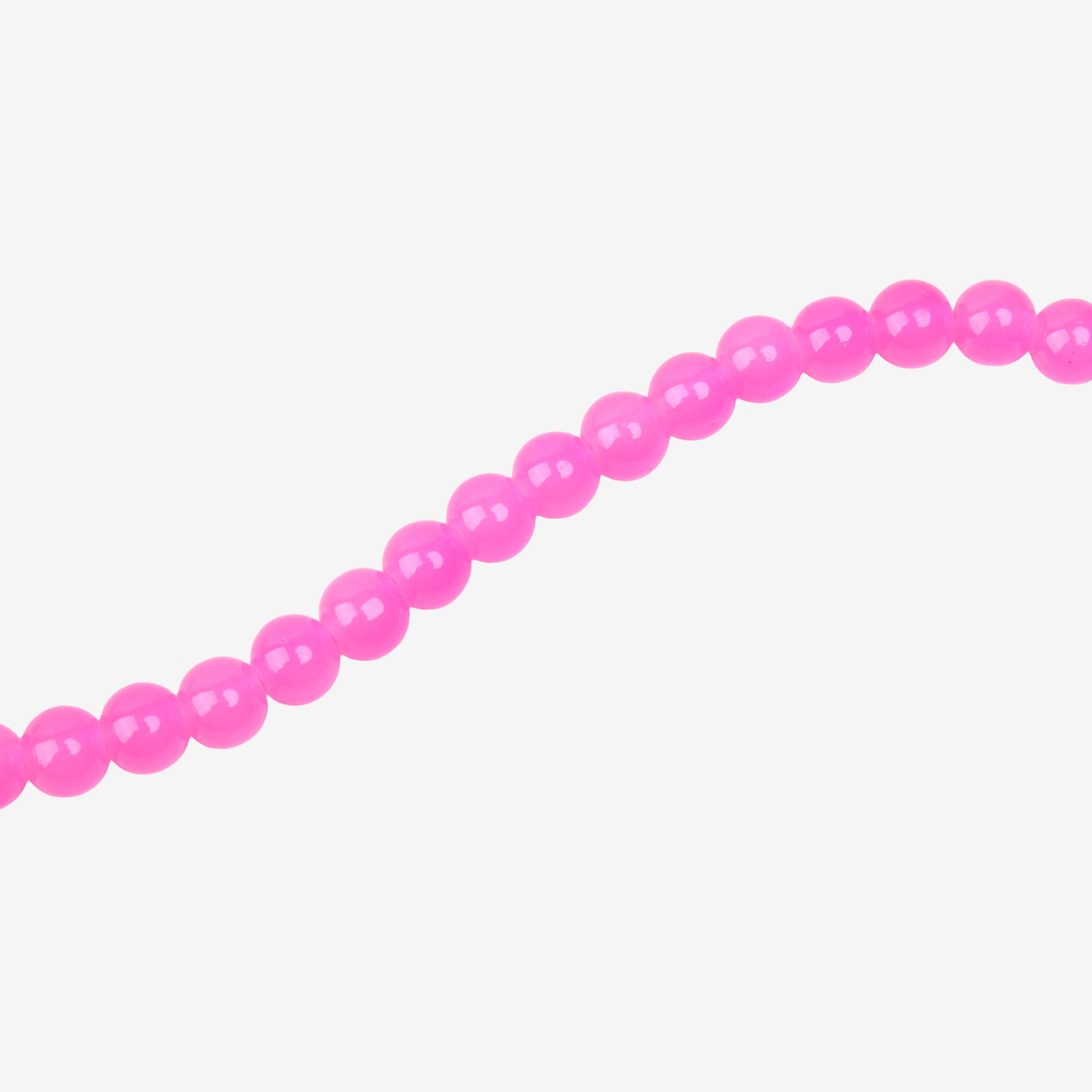 Glass Bead Round Peony Pink 8mm 35beads 1string