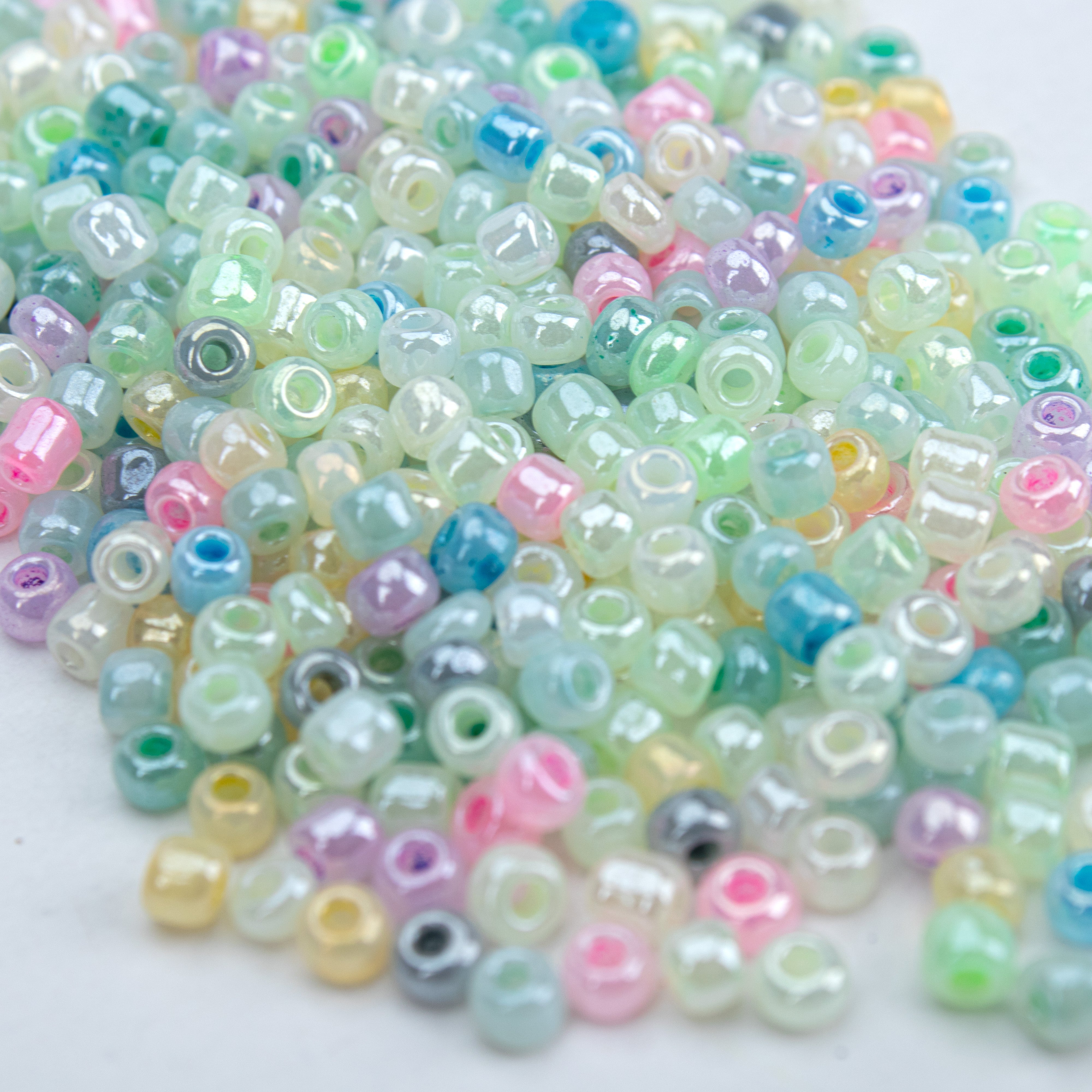 Seed Beads Assorted Pastel Blend 2mm 30gm PBHC IB