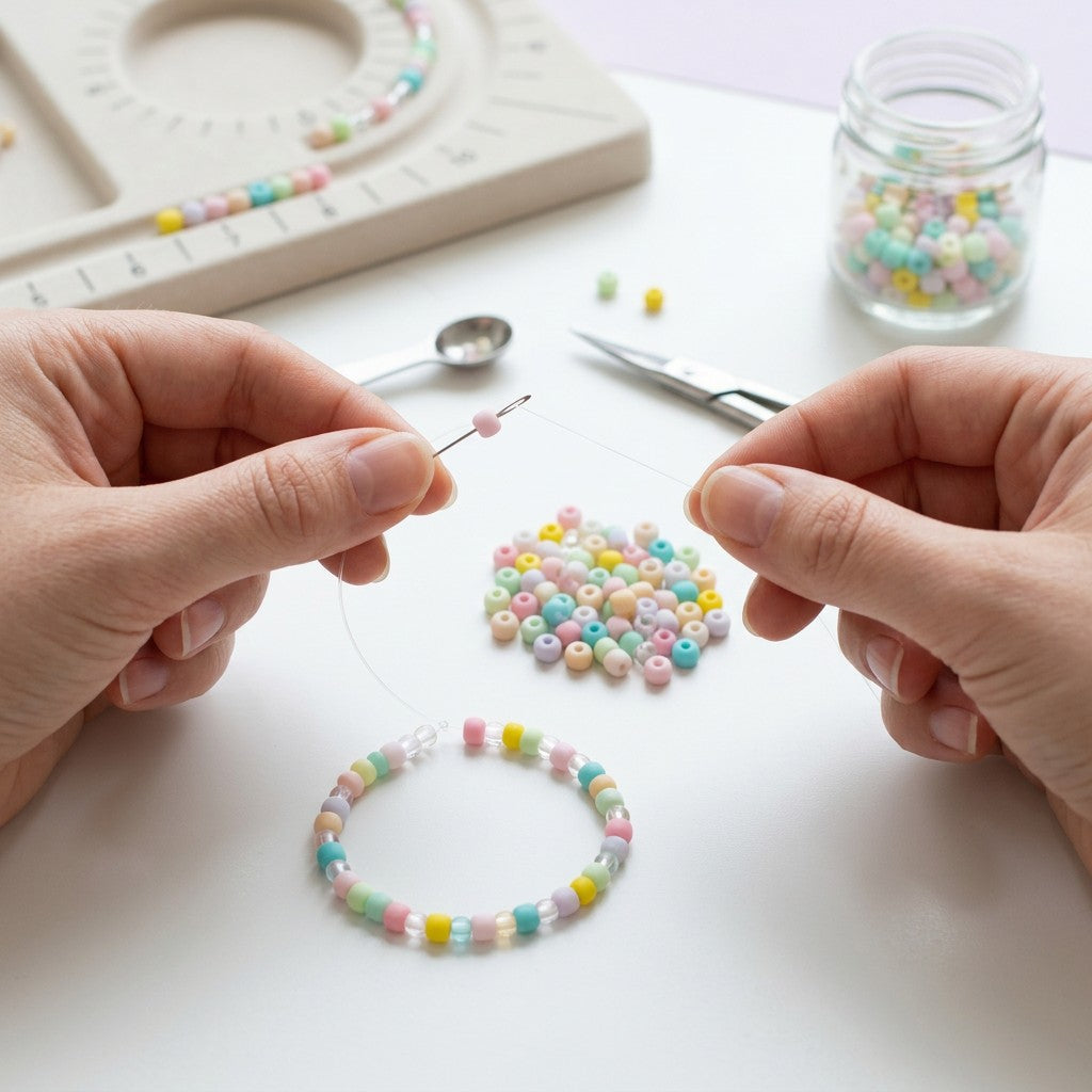 Seed Beads Assorted Pastel Mix 3mm 20gm PBHC IB