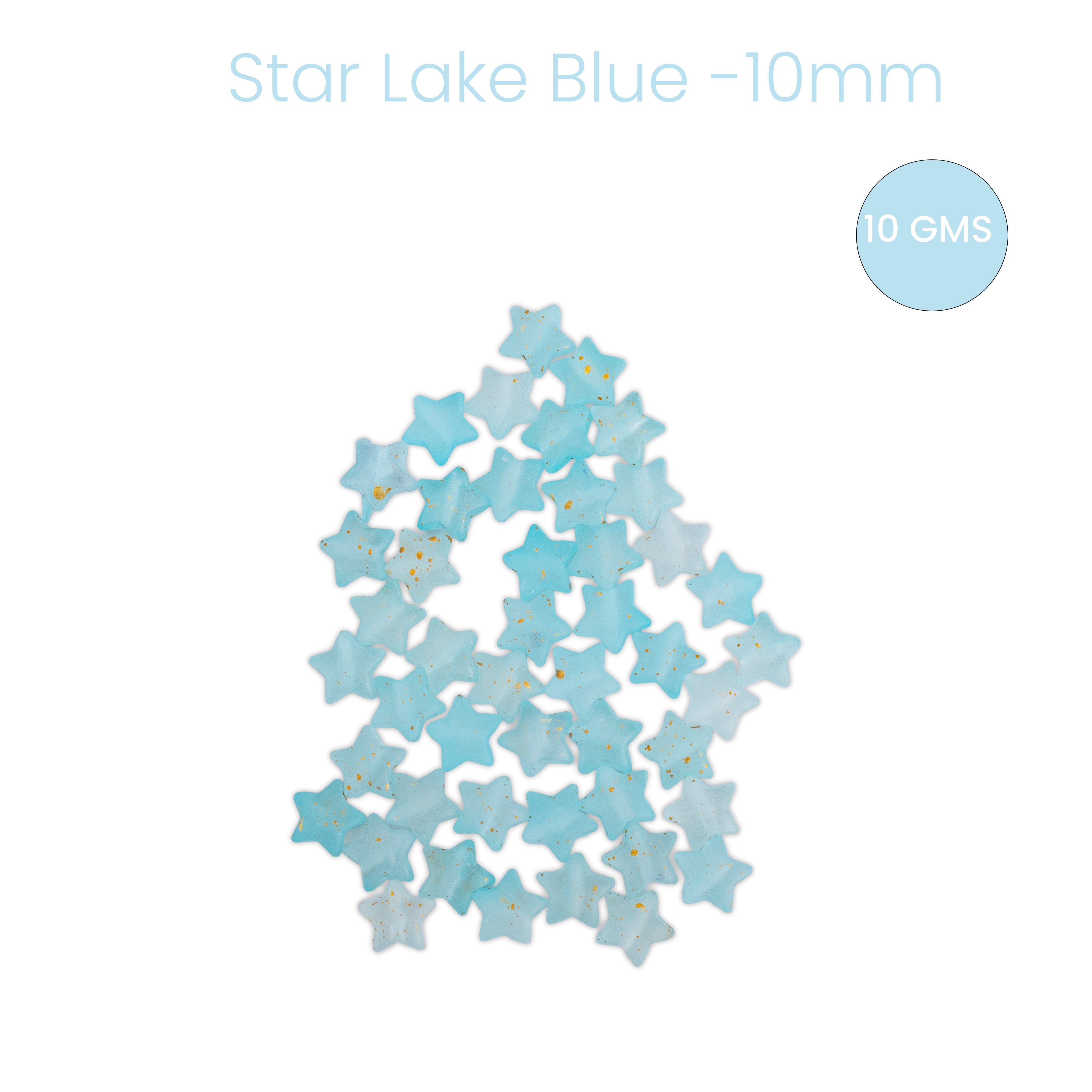 Acrylic Beads Star Lake Blue 5mm 10gm PBHC IB