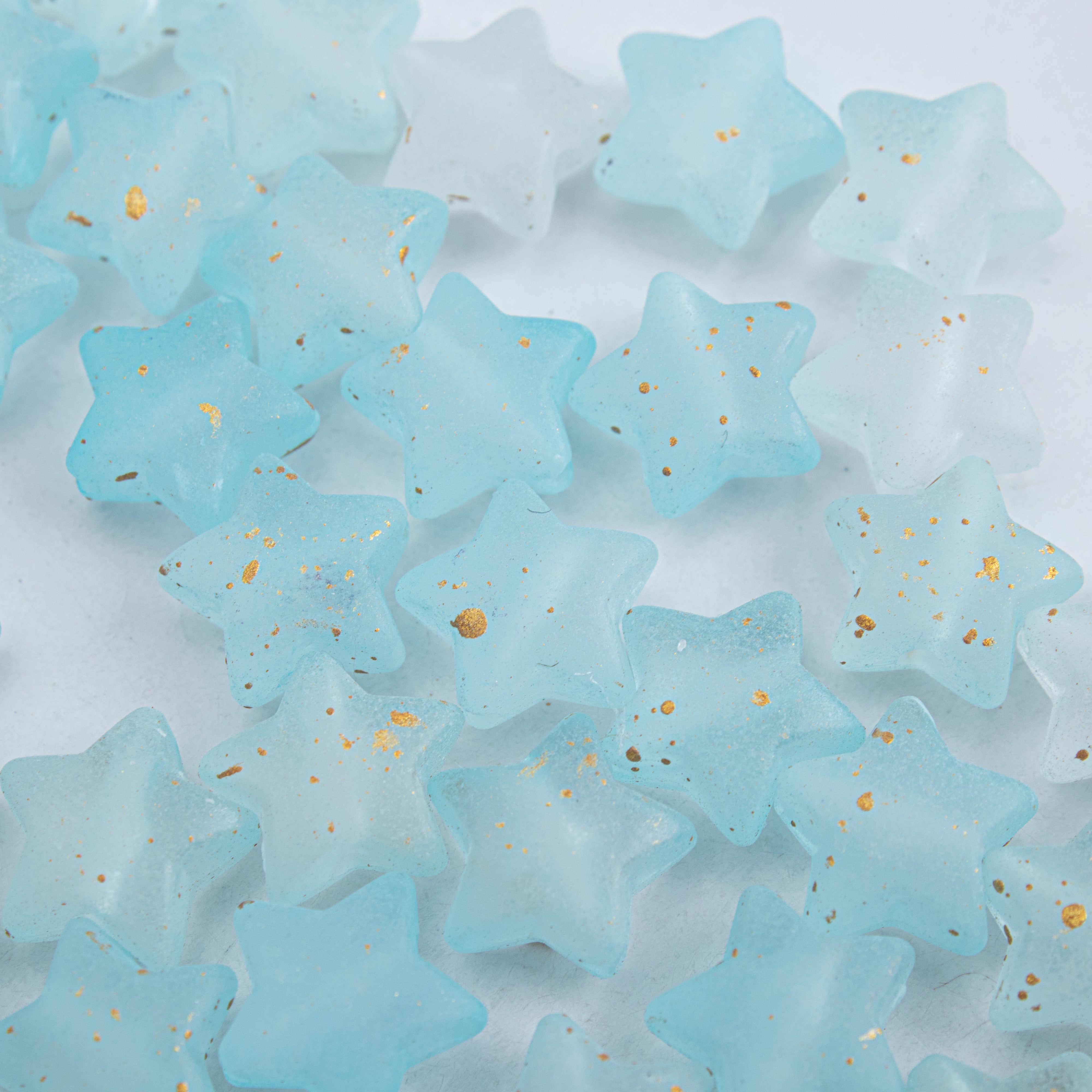 Acrylic Beads Star Lake Blue 5mm 10gm PBHC IB