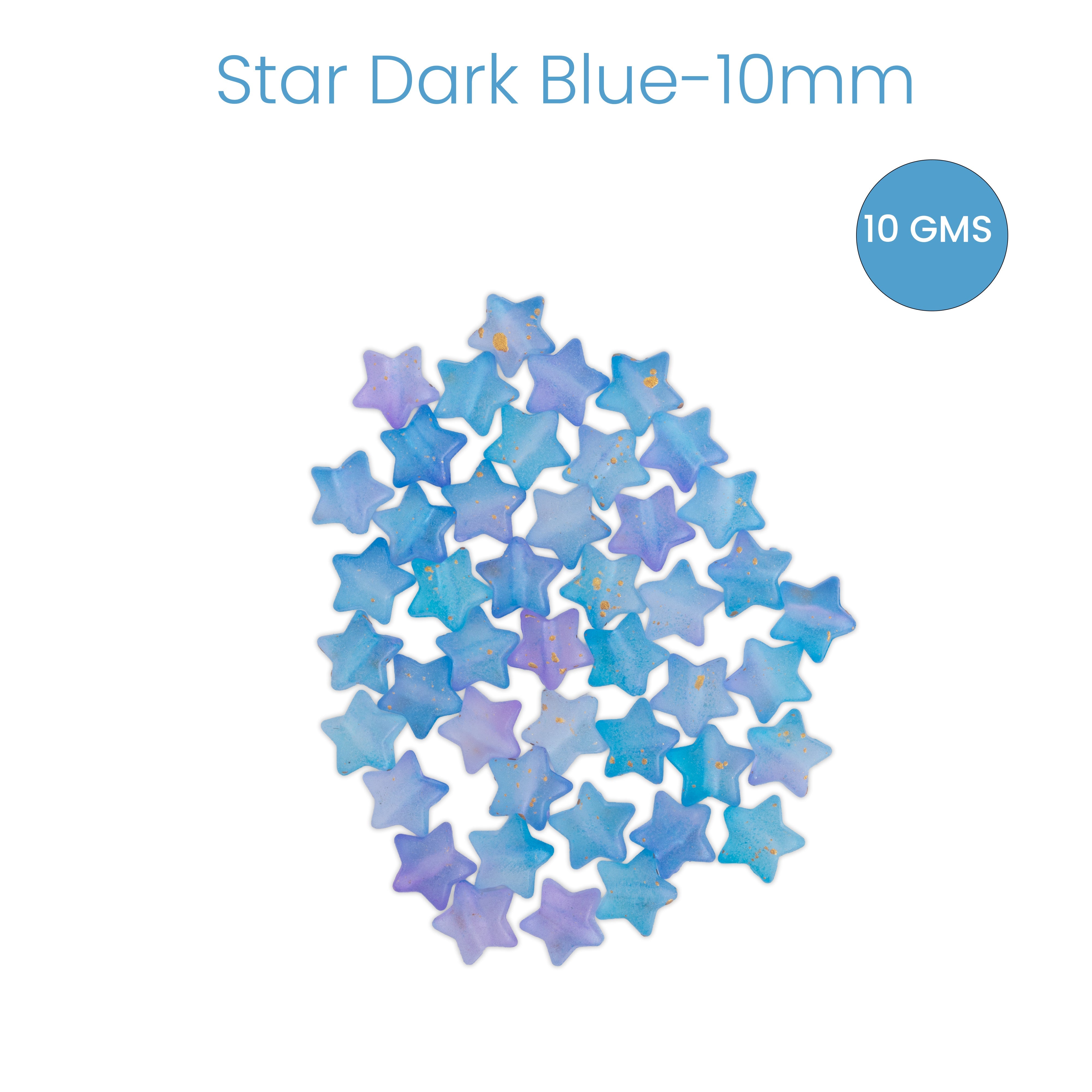 Acrylic Beads Star Dark Blue 5mm 10gm PBHC IB