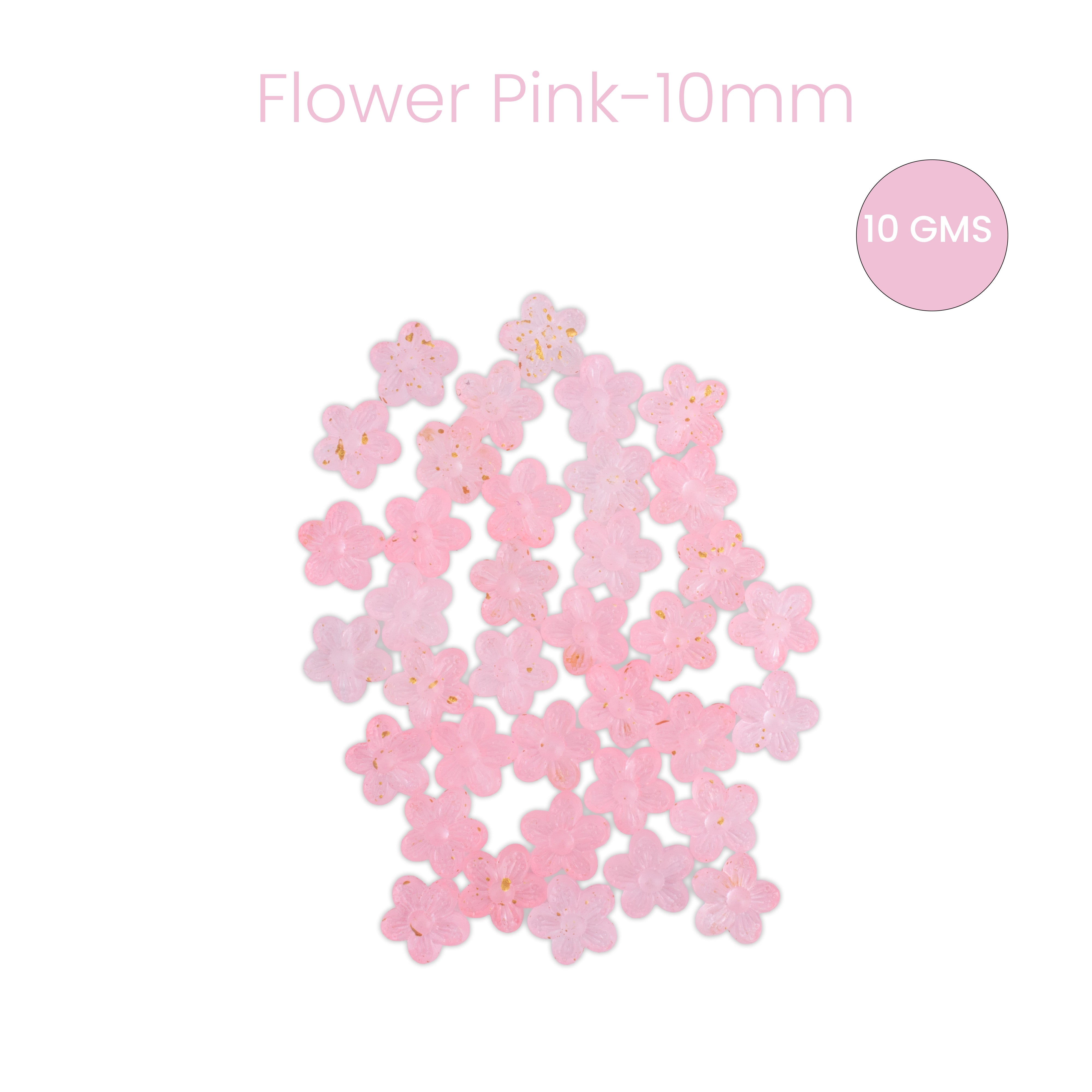Acrylic Beads Flower Pink 5mm 10gm PBHC IB