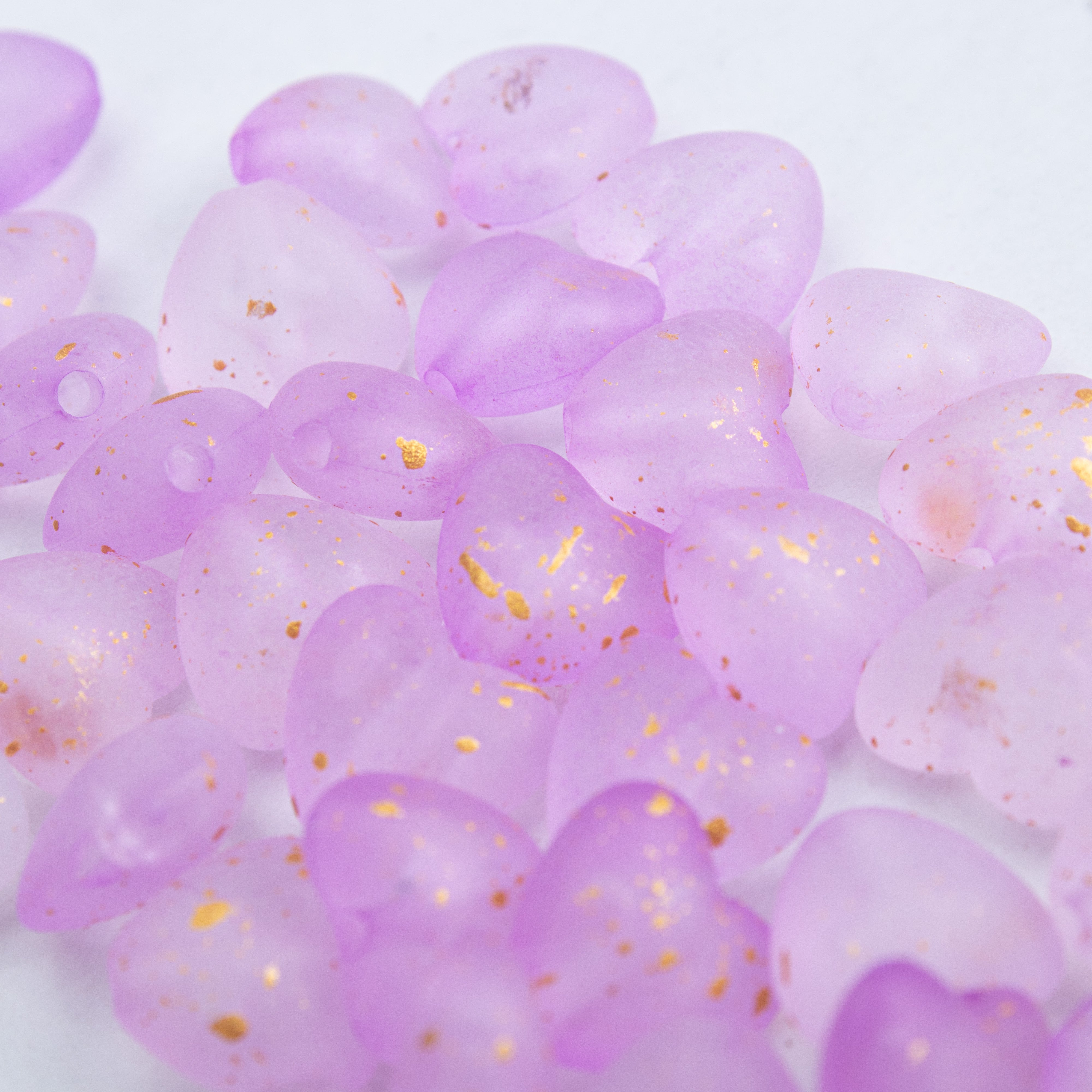 Acrylic Beads Heart Purple 5mm 10gm PBHC IB
