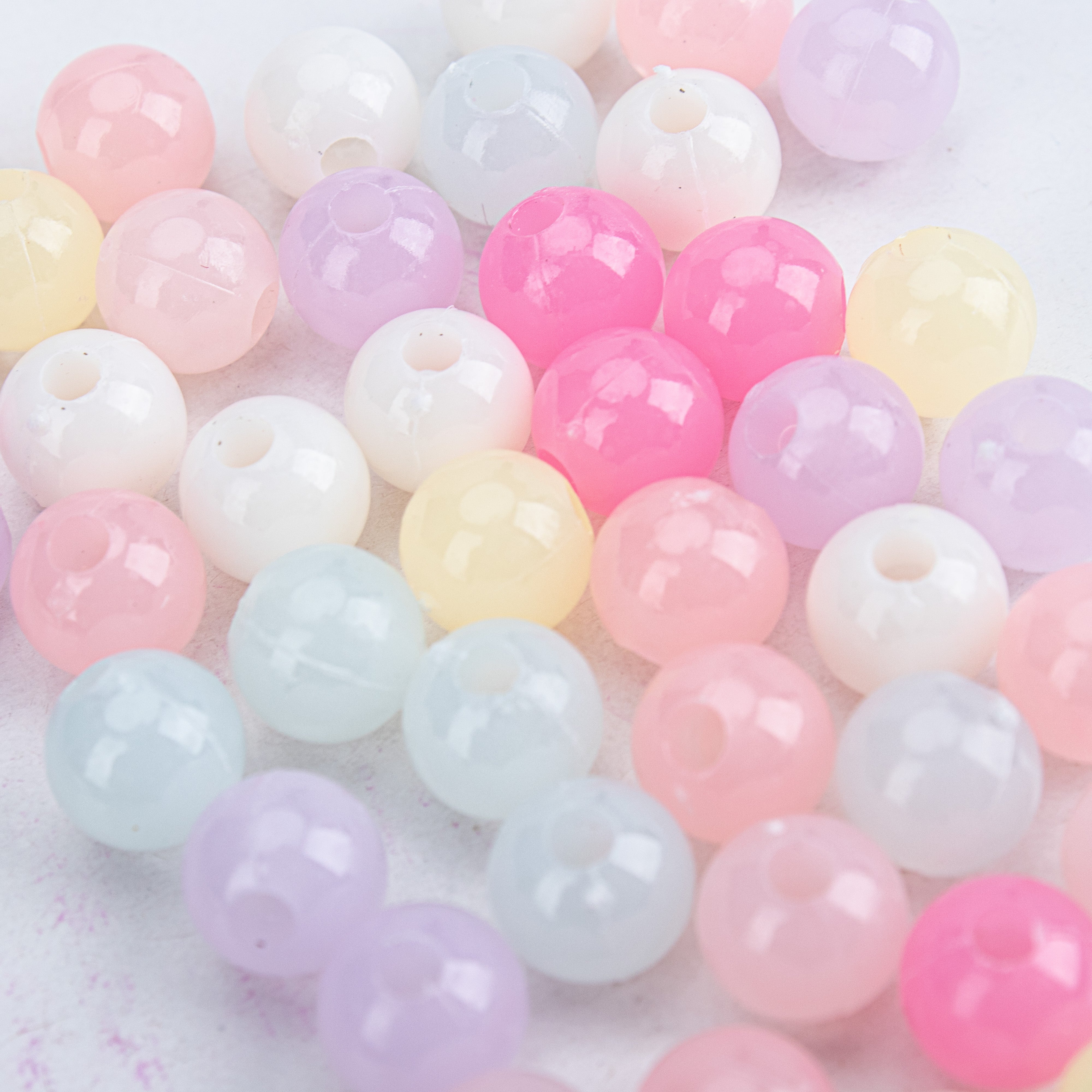 Jelly Beads Pastel 8mm10gm PBHC IB