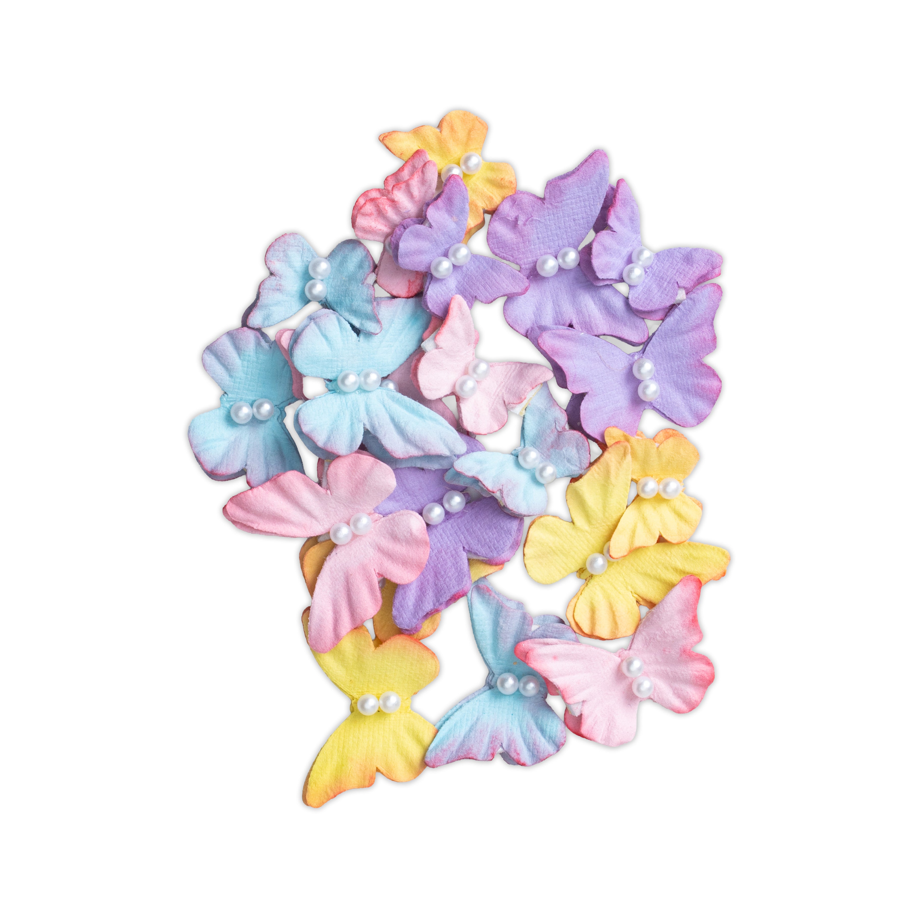 Handmade Flowers Dreamy Flutter Sunny Orchid 20pc