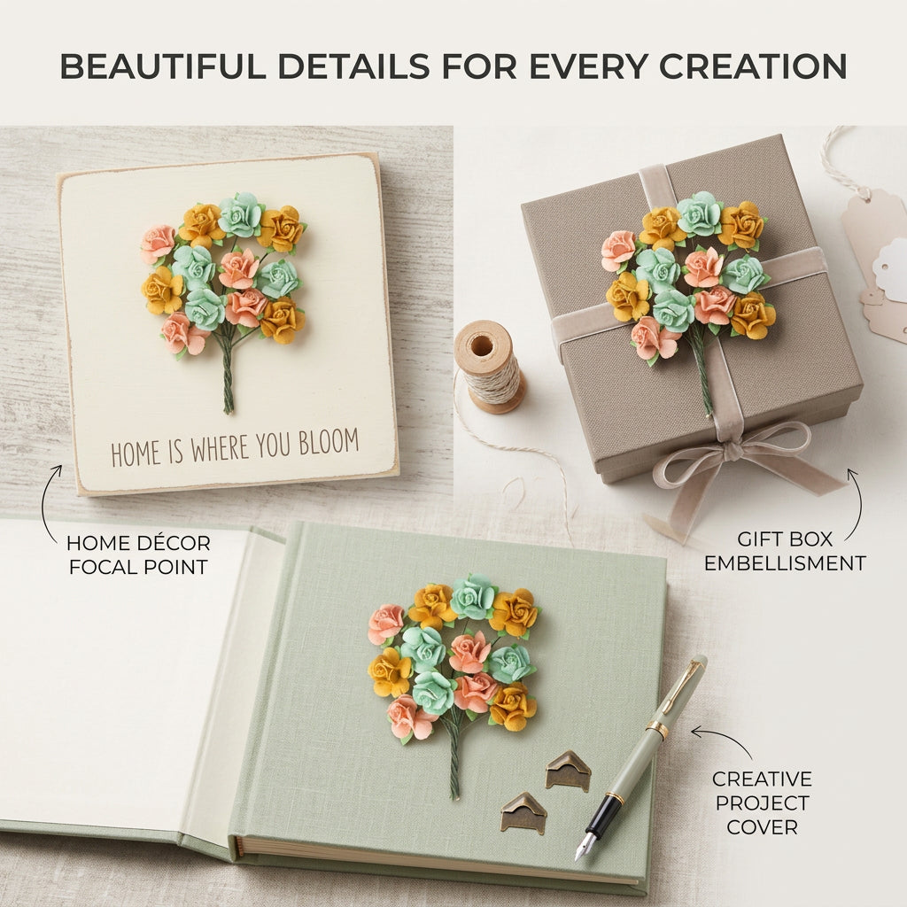 Handmade Flowers Catalina Pastel Palette 12pc