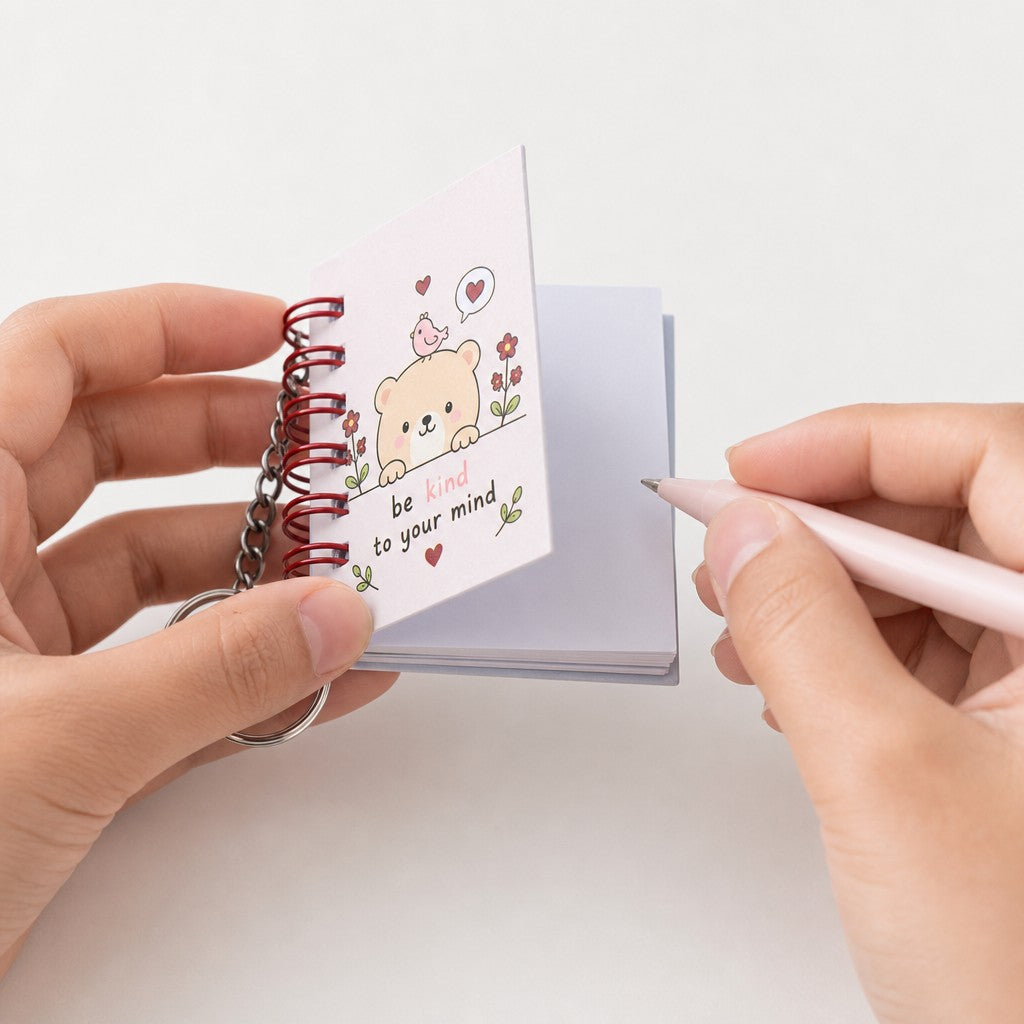 Keychain Notebook Be kind to mind L6.8 X W5.3cm 70gsm 80 pages 1 Book IB