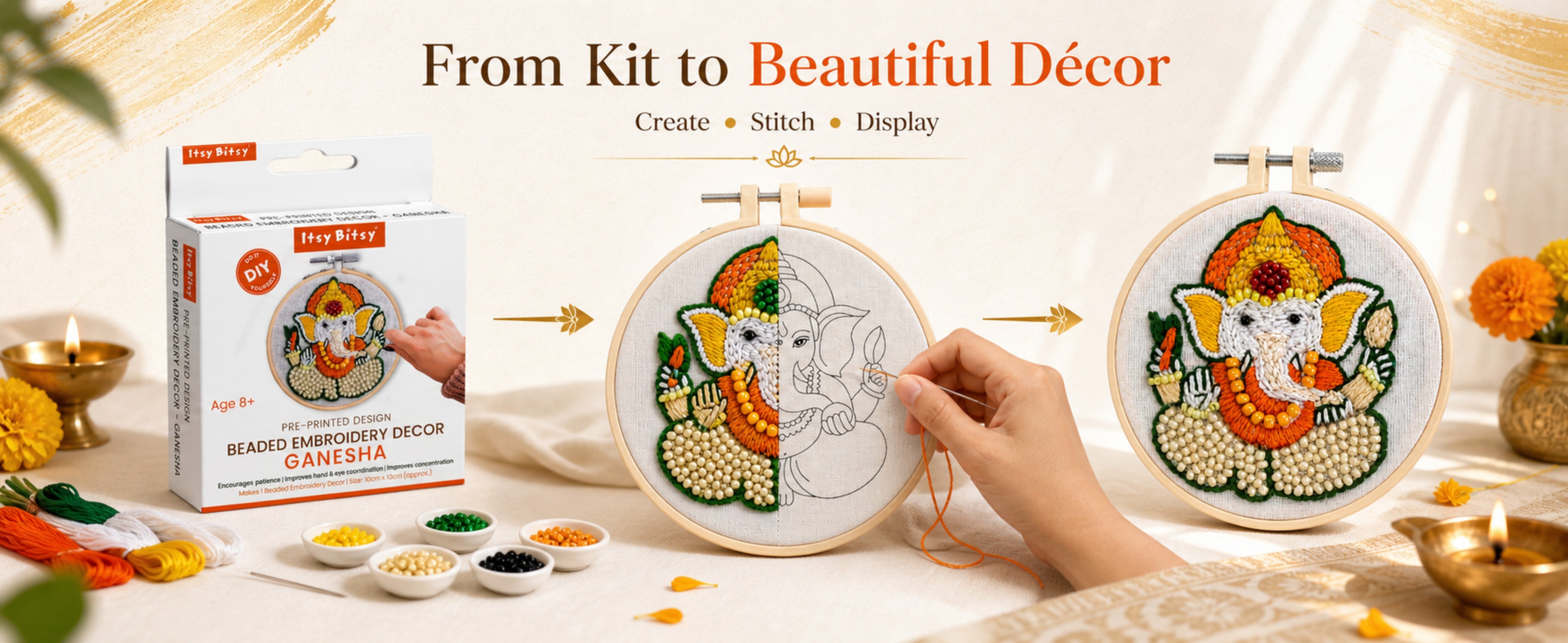 DIY Embroidery Decor Kit Ganesha 1 BOX