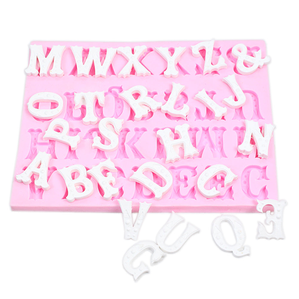 Silicone Mould Uppercase Alphabets 15.3cm X 11.8cm X 0.9cm 1pc