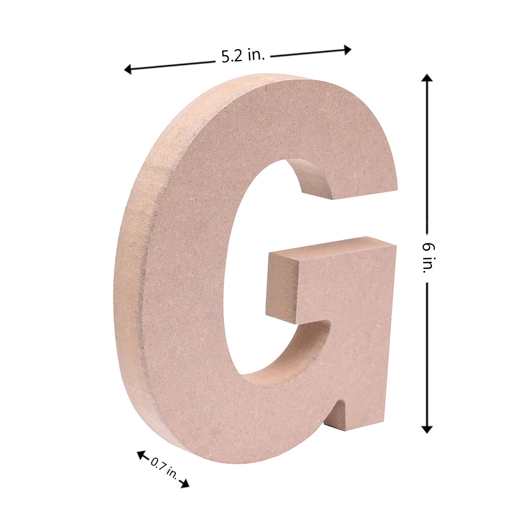 MDF Alphabet G W5.2 X H6Inch 18Mm Thick 1Pc Lb