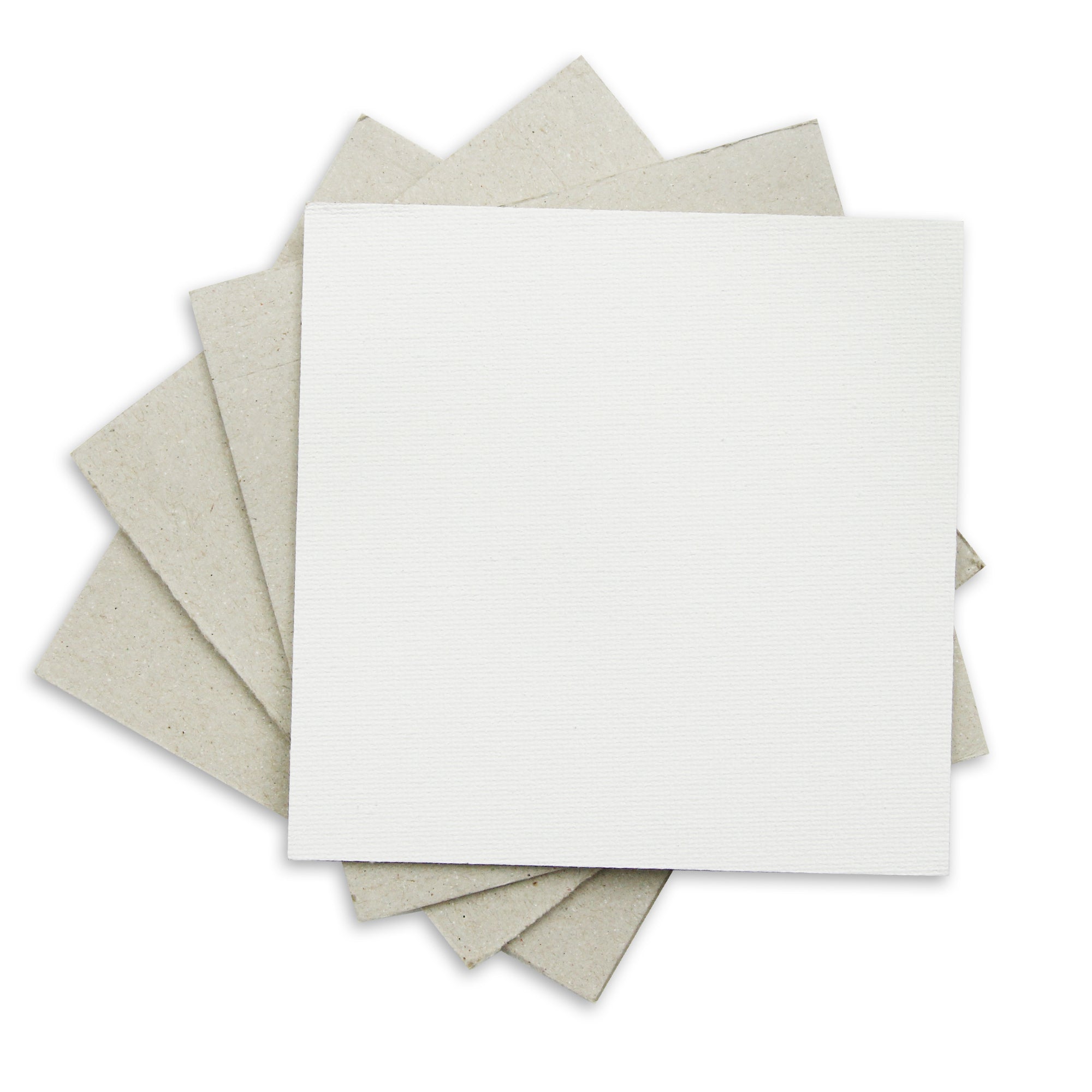 Canvas Board Square 4 X 4Inch 230Gsm 2Mm Thick 4Pc Shrink Lb