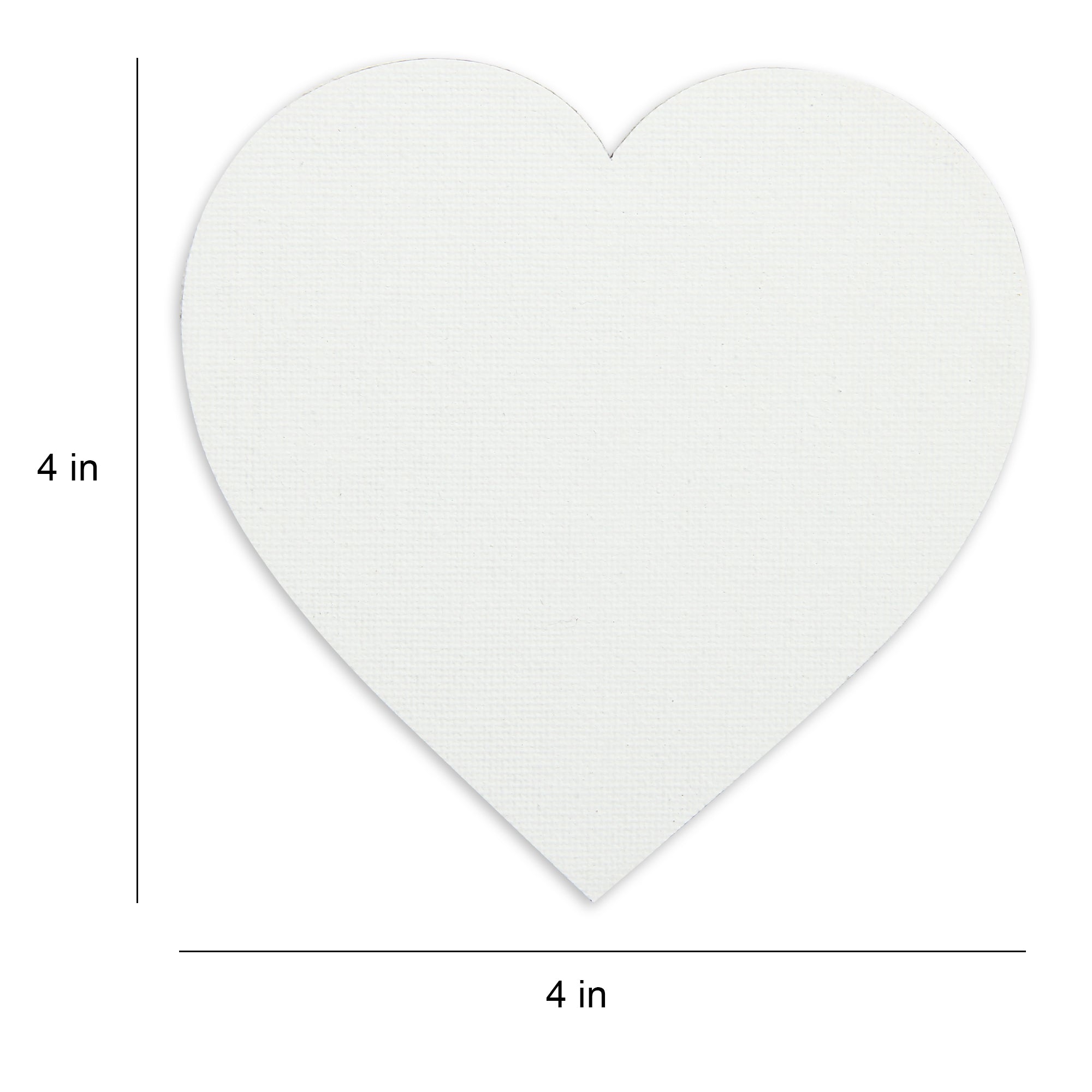 Canvas Board Heart 4 X 4Inch 230Gsm 2Mm Thick 4Pc Shrink Lb
