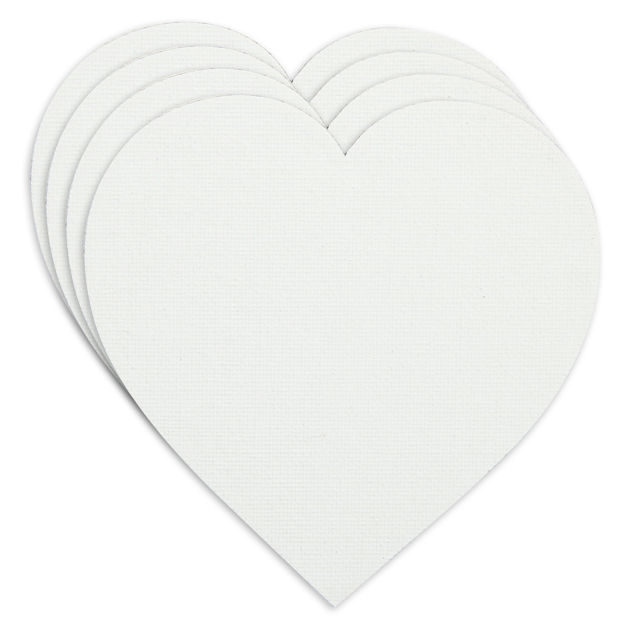 Canvas Board Heart 6 X 6Inch 230Gsm 2Mm Thick 4Pc Shrink Lb