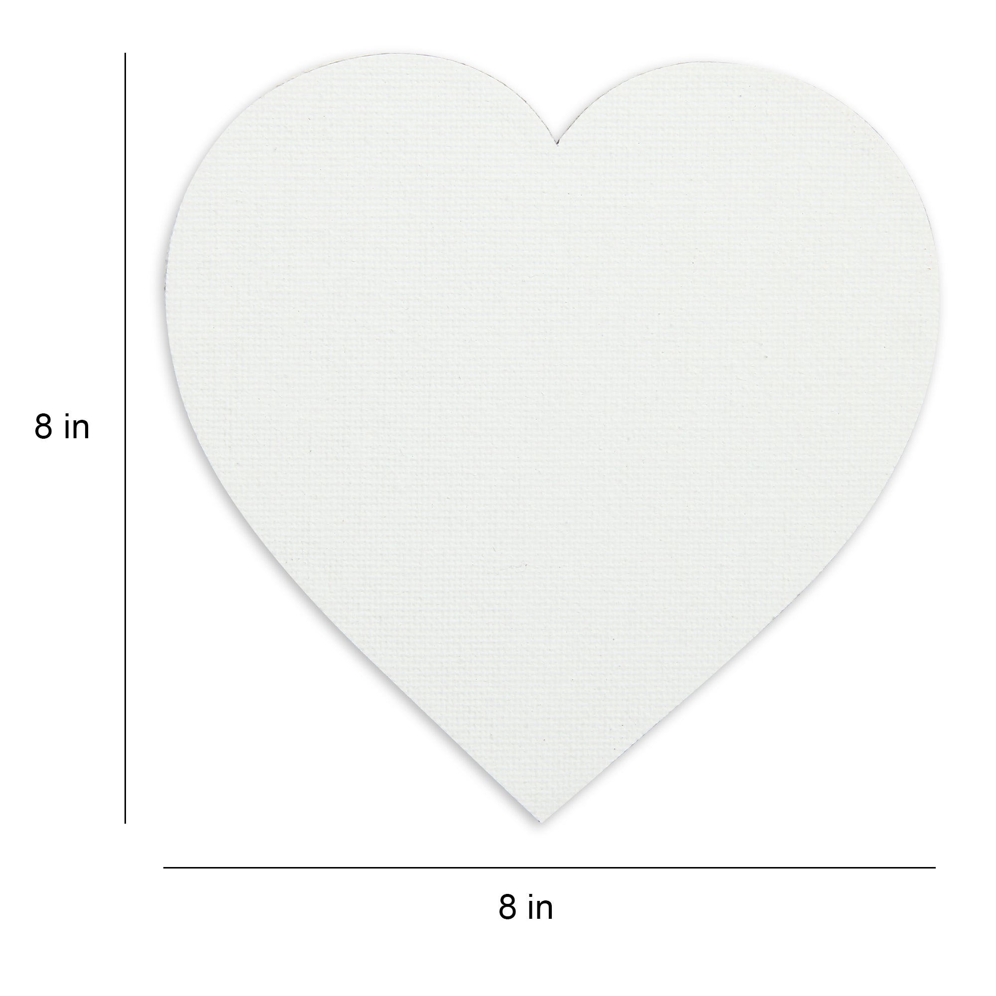 Canvas Board Heart 8 X 8Inch 230Gsm 2Mm Thick 4Pc Shrink Lb