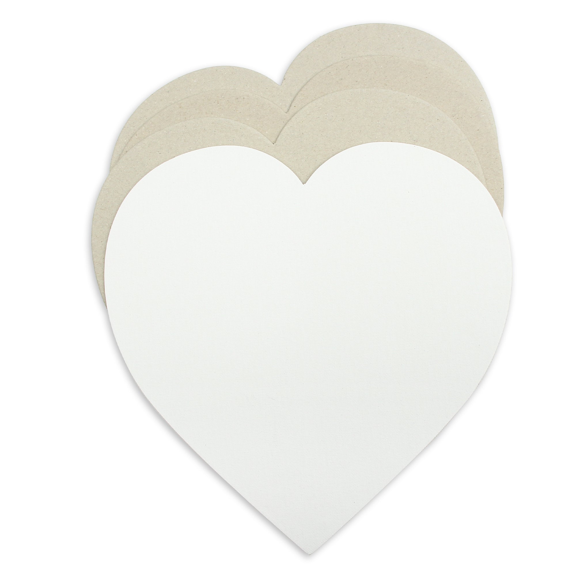 Canvas Board Heart 8 X 8Inch 230Gsm 2Mm Thick 4Pc Shrink Lb