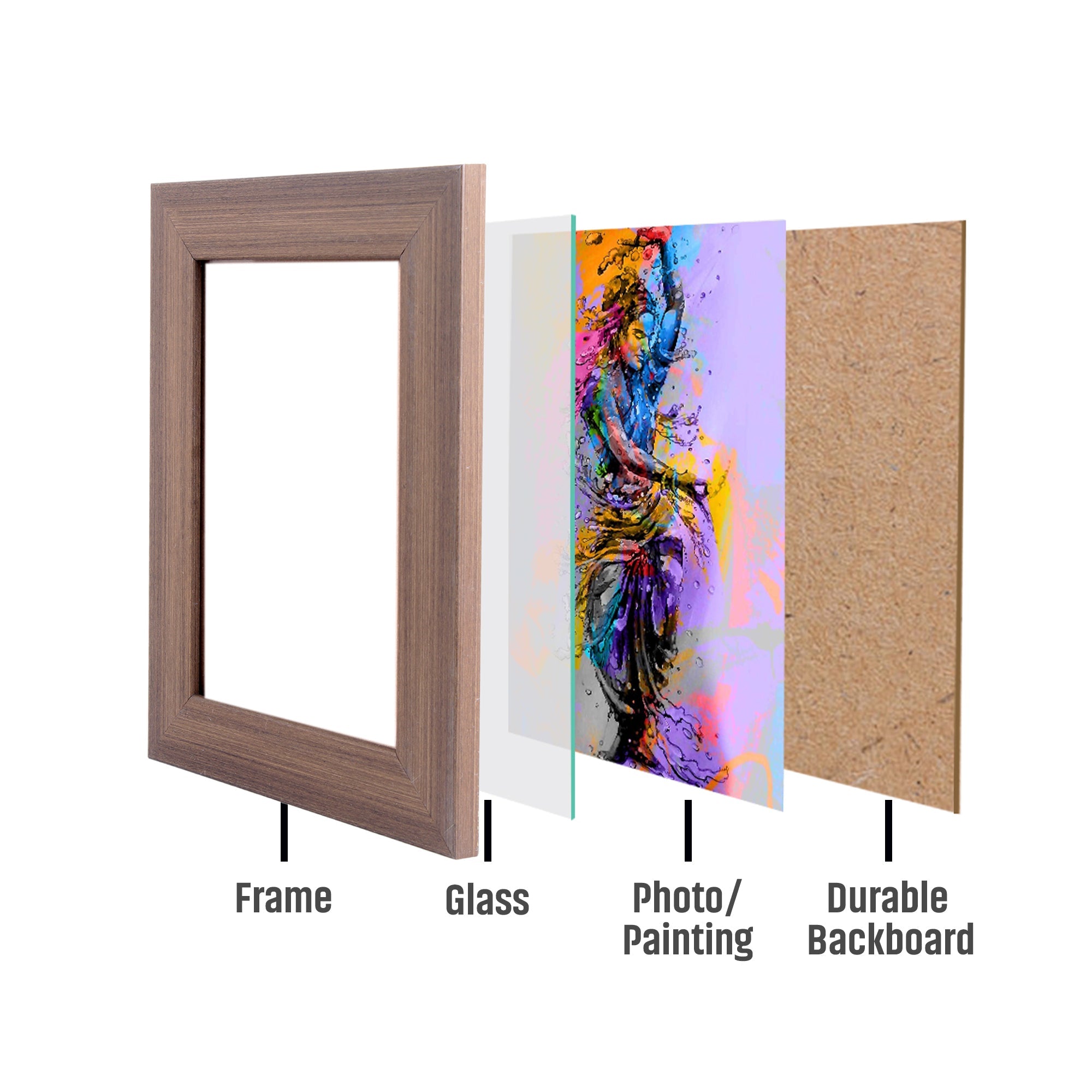 Table Top Photo Frame Mahogany 5 X 7Inch 1Pc Sw Lb
