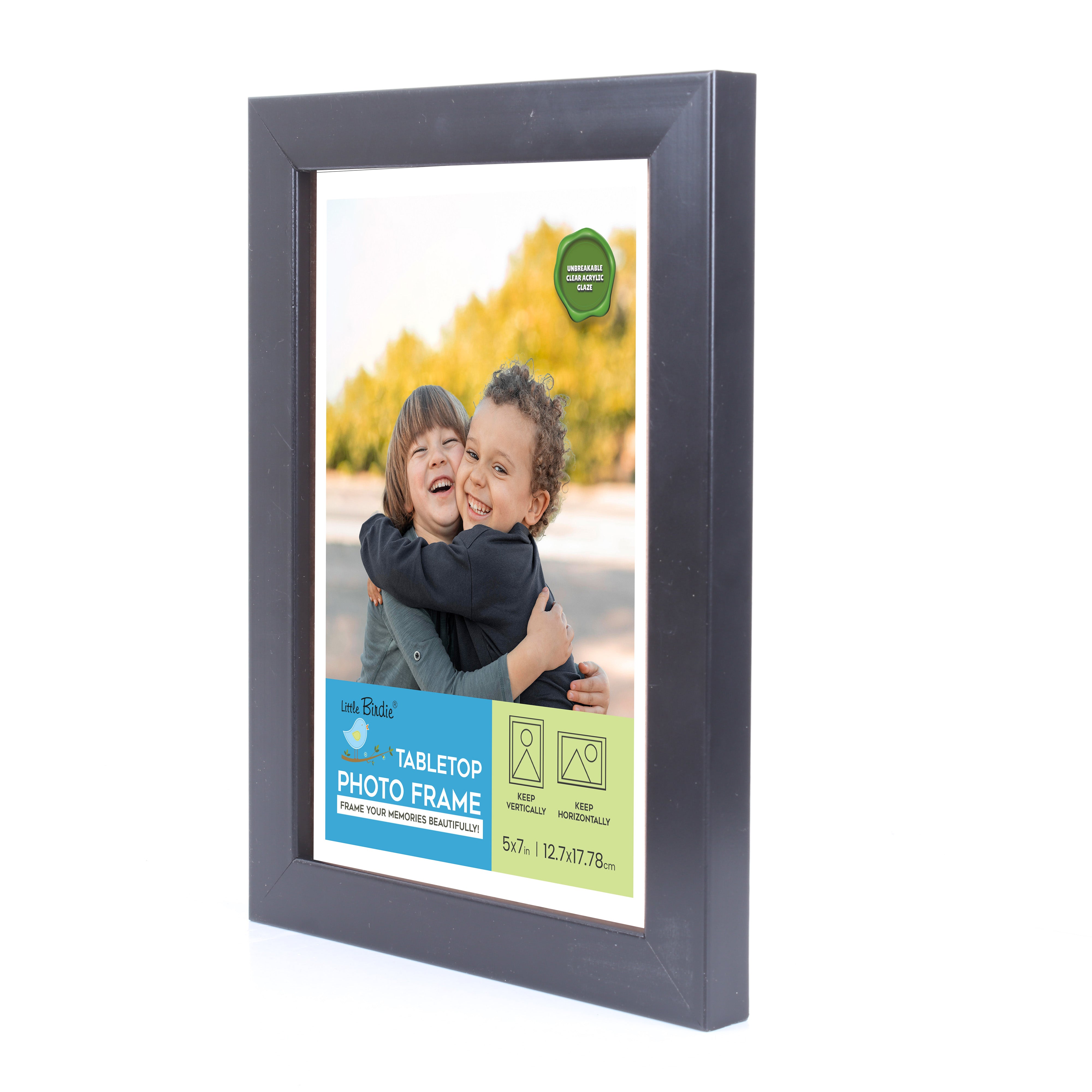 Table Top Photo Frame Narrow Black 5 X 7Inch 1Pc Sw Lb