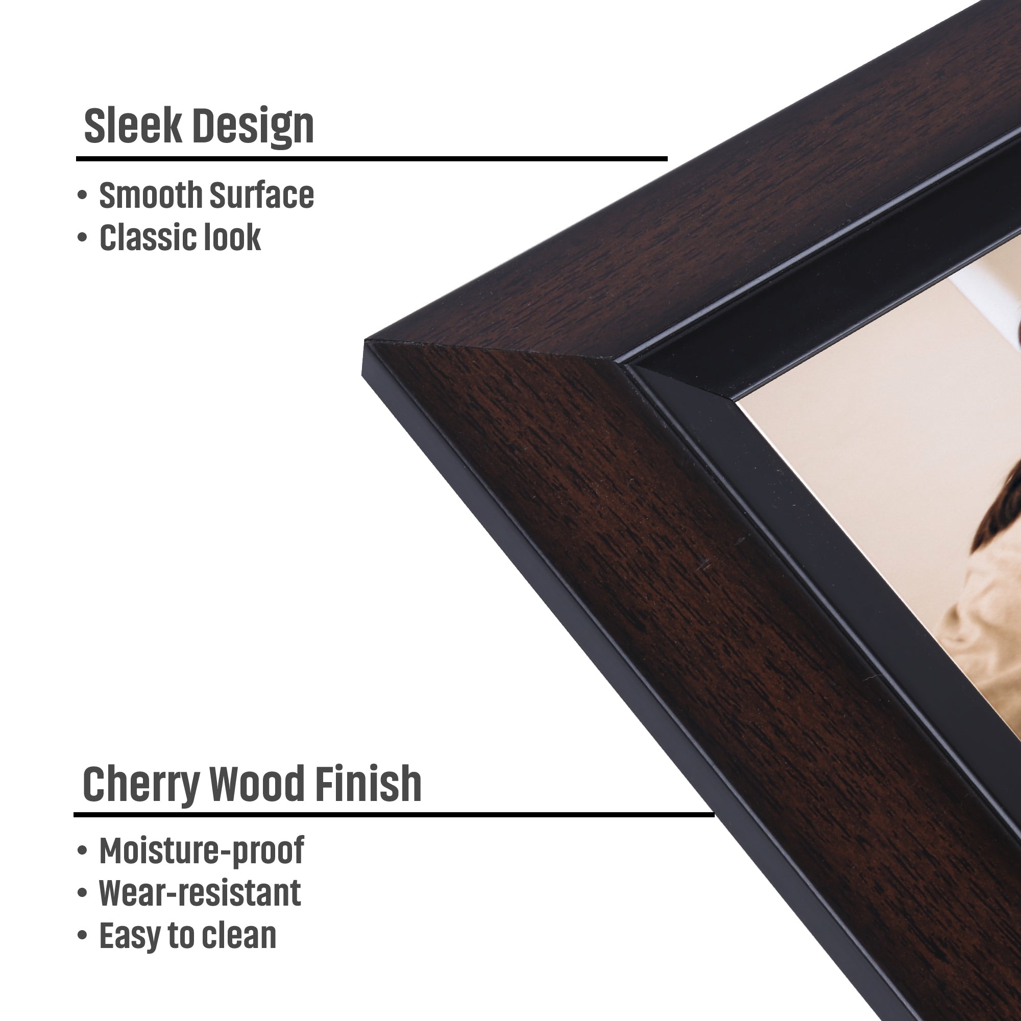 Table Top Photo Frame Cherry Wood 8 X 10Inch 1Pc Sw Lb