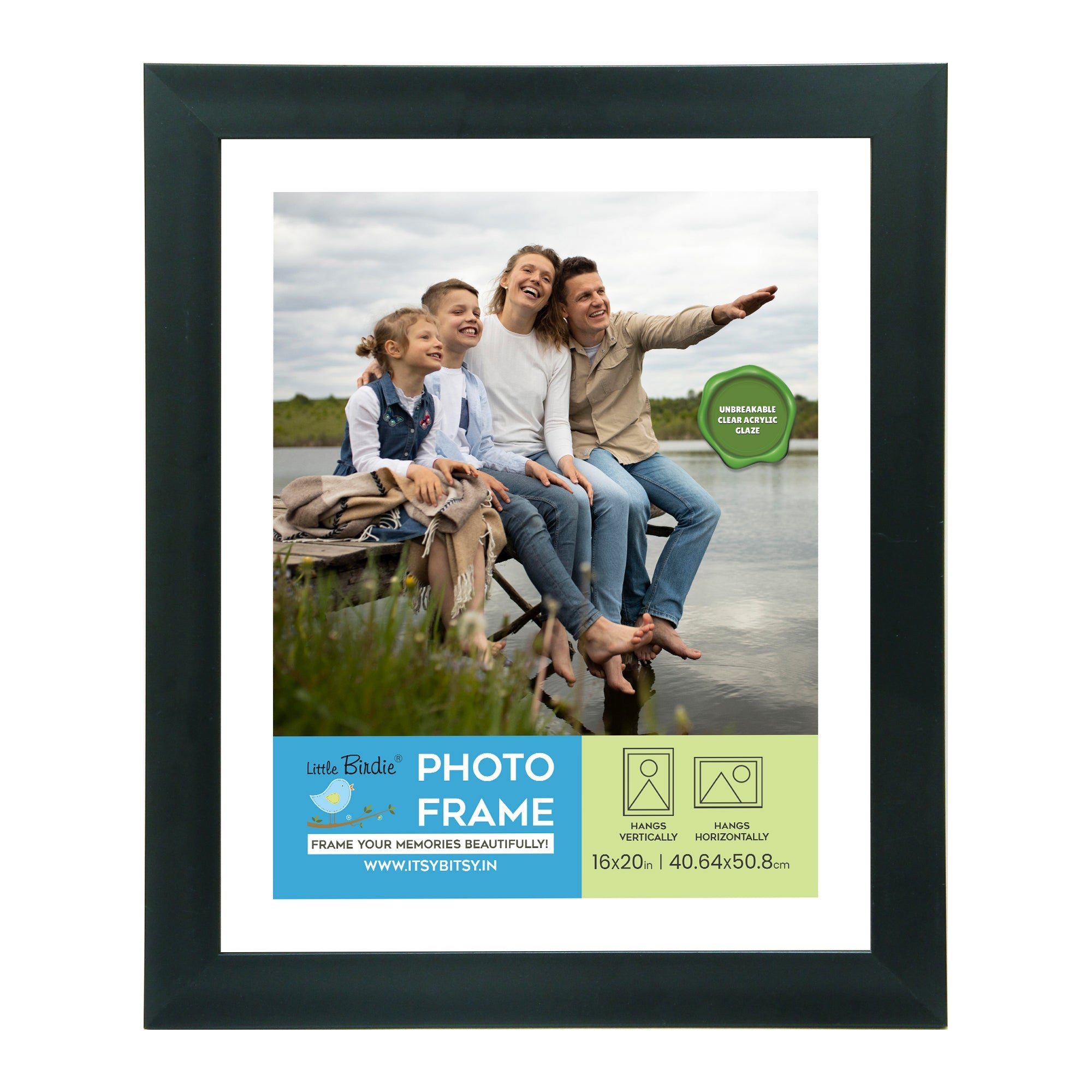 Wall Photo Frame Modern Black 16 X 20Inch 1Pc Sw Lb
