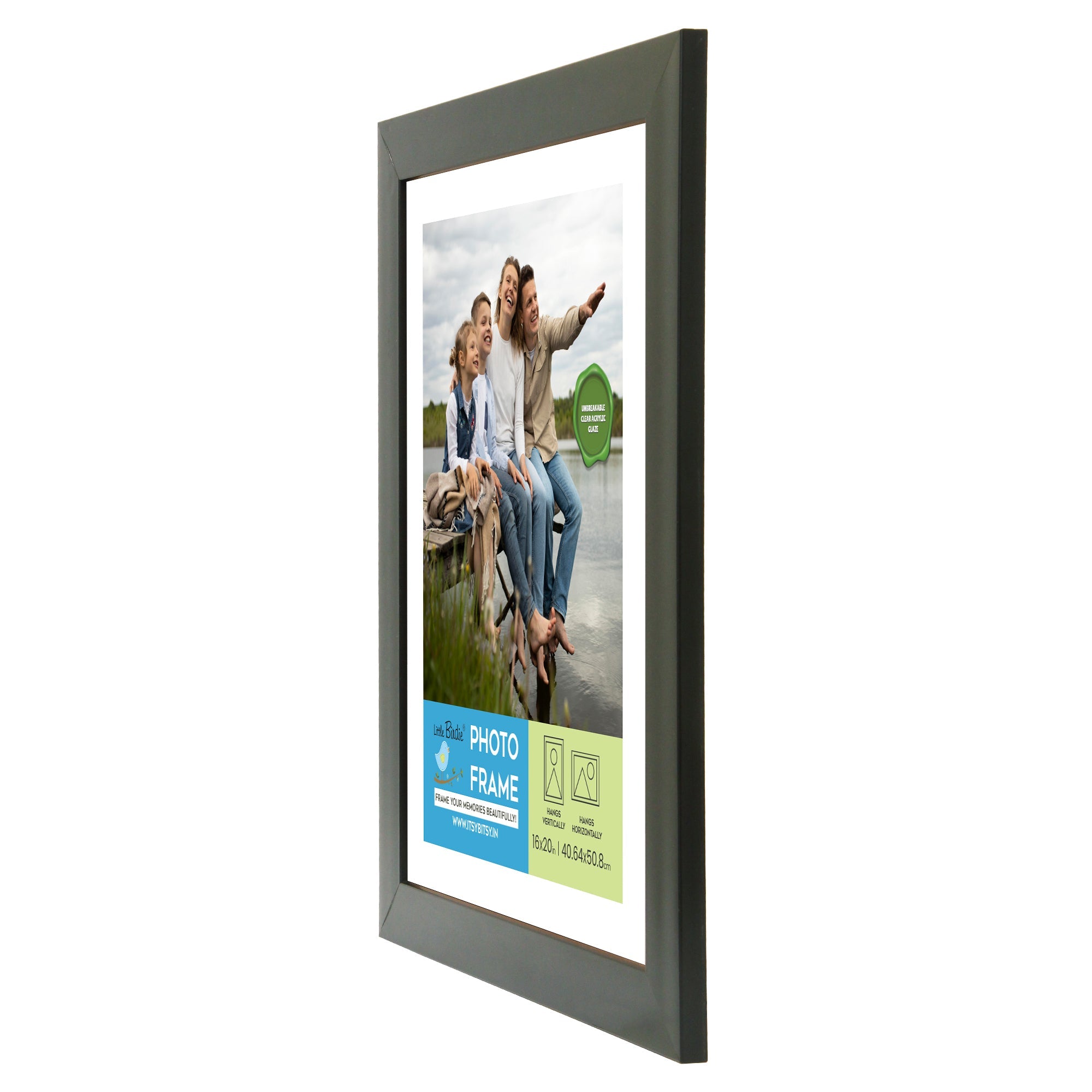 Wall Photo Frame Modern Black 16 X 20Inch 1Pc Sw Lb