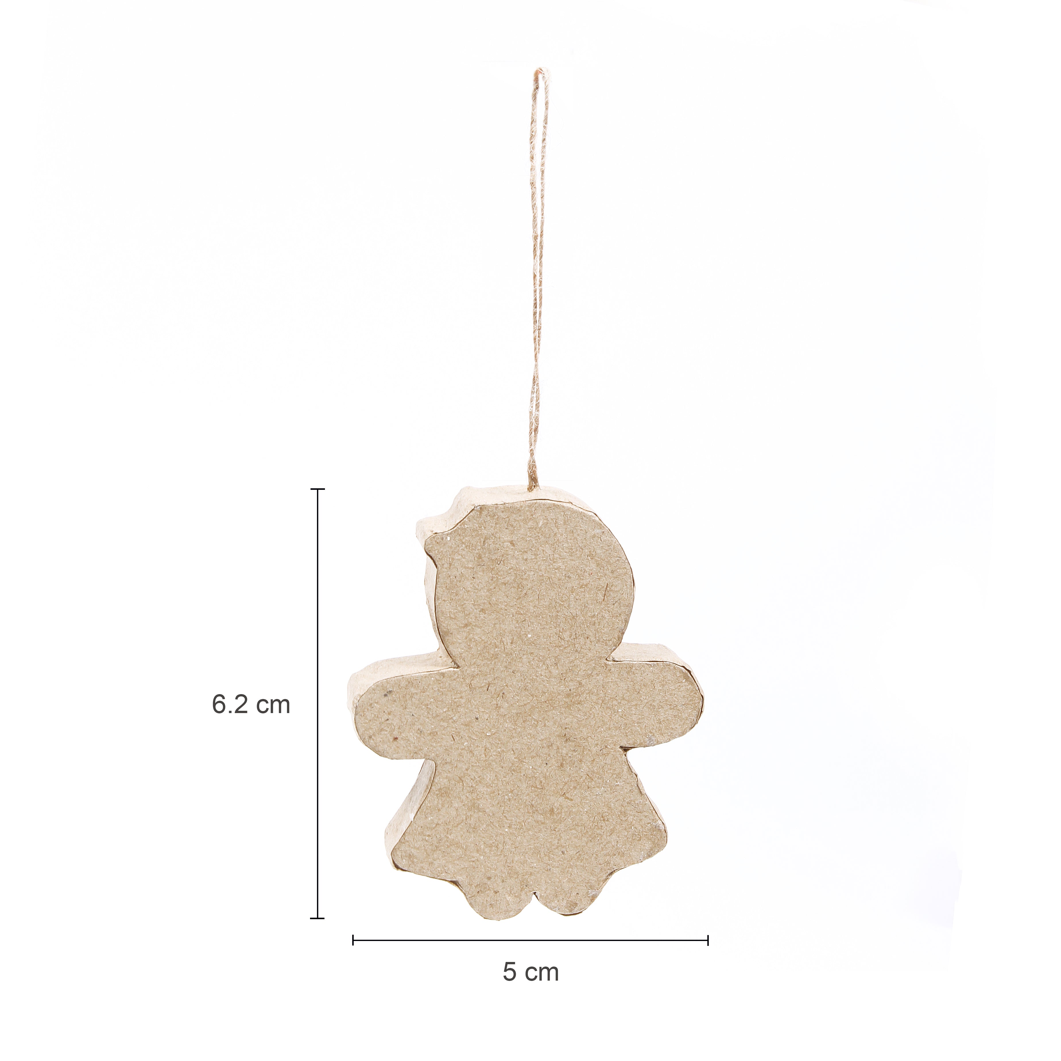 Christmas Paper Mache Hanging Angel 9.5 x 8.6 cm 1pc