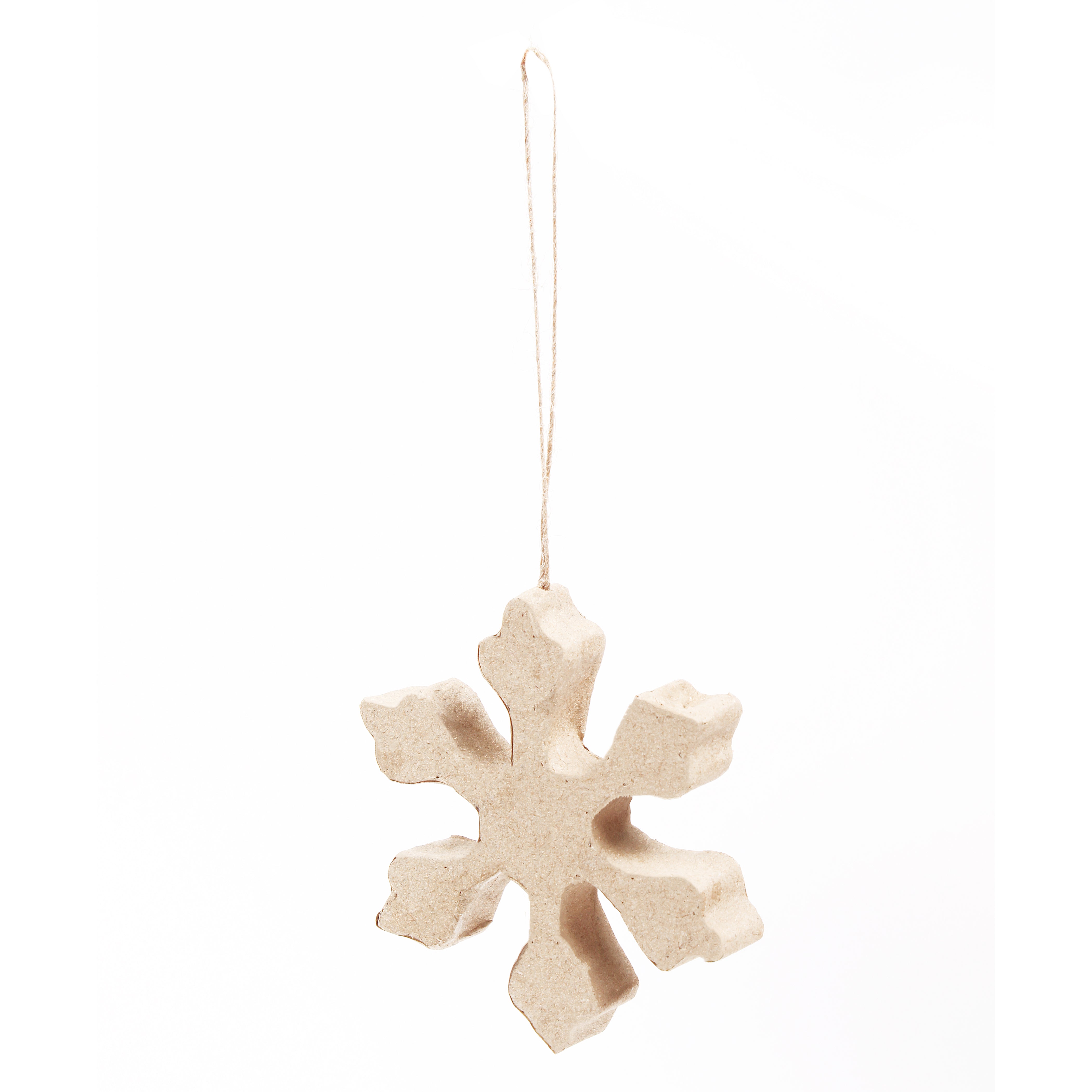 Paper Mache Snowflake 9 x 9 cm 1pc