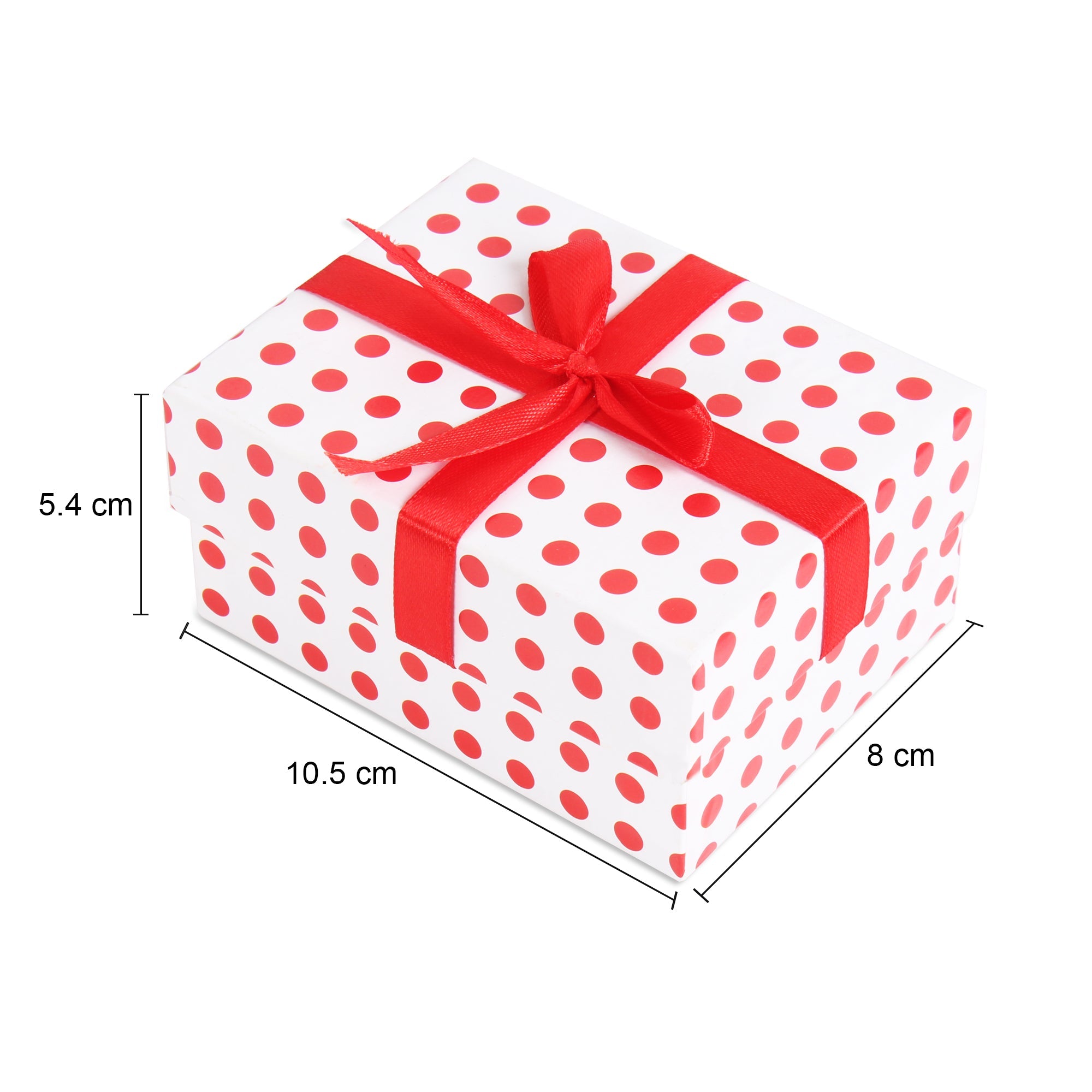 Gift Box Red Polka L10.5 X W8 X D5.4(cm) 1pc