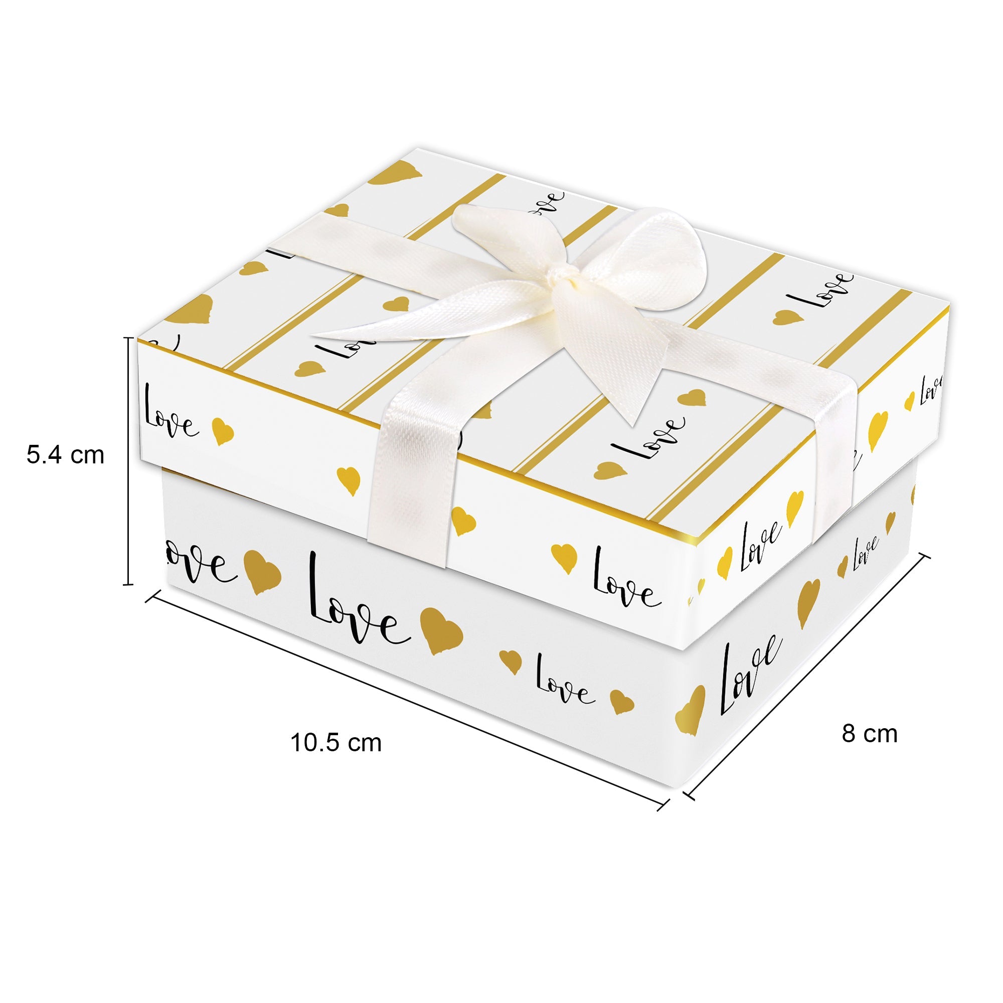 Gift Box Warm Love With Bow L10.5 X W8 X D5.4(cm)  1pc