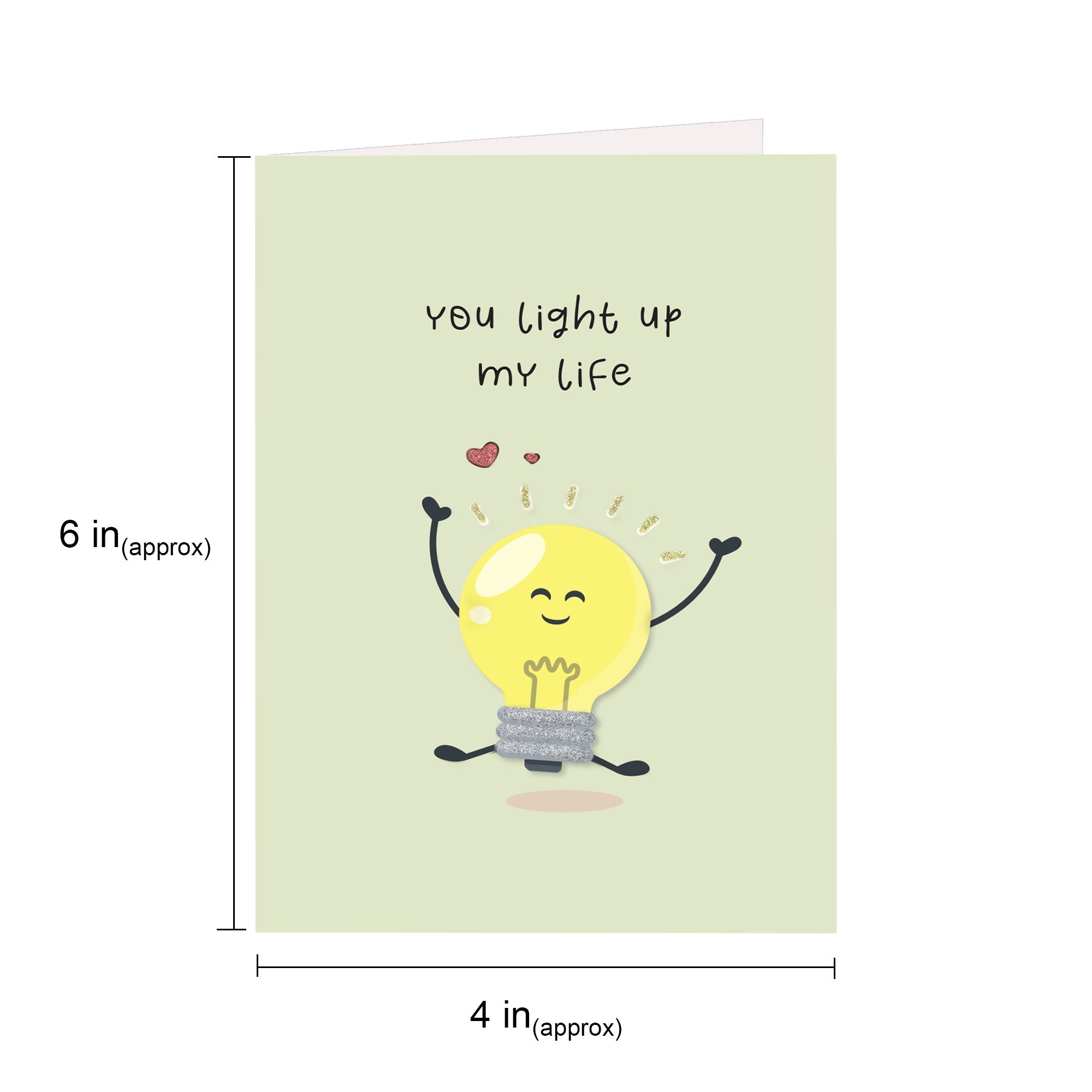 Greeting Card & Envelope Light Of My Life 4 X 6Inch Approx