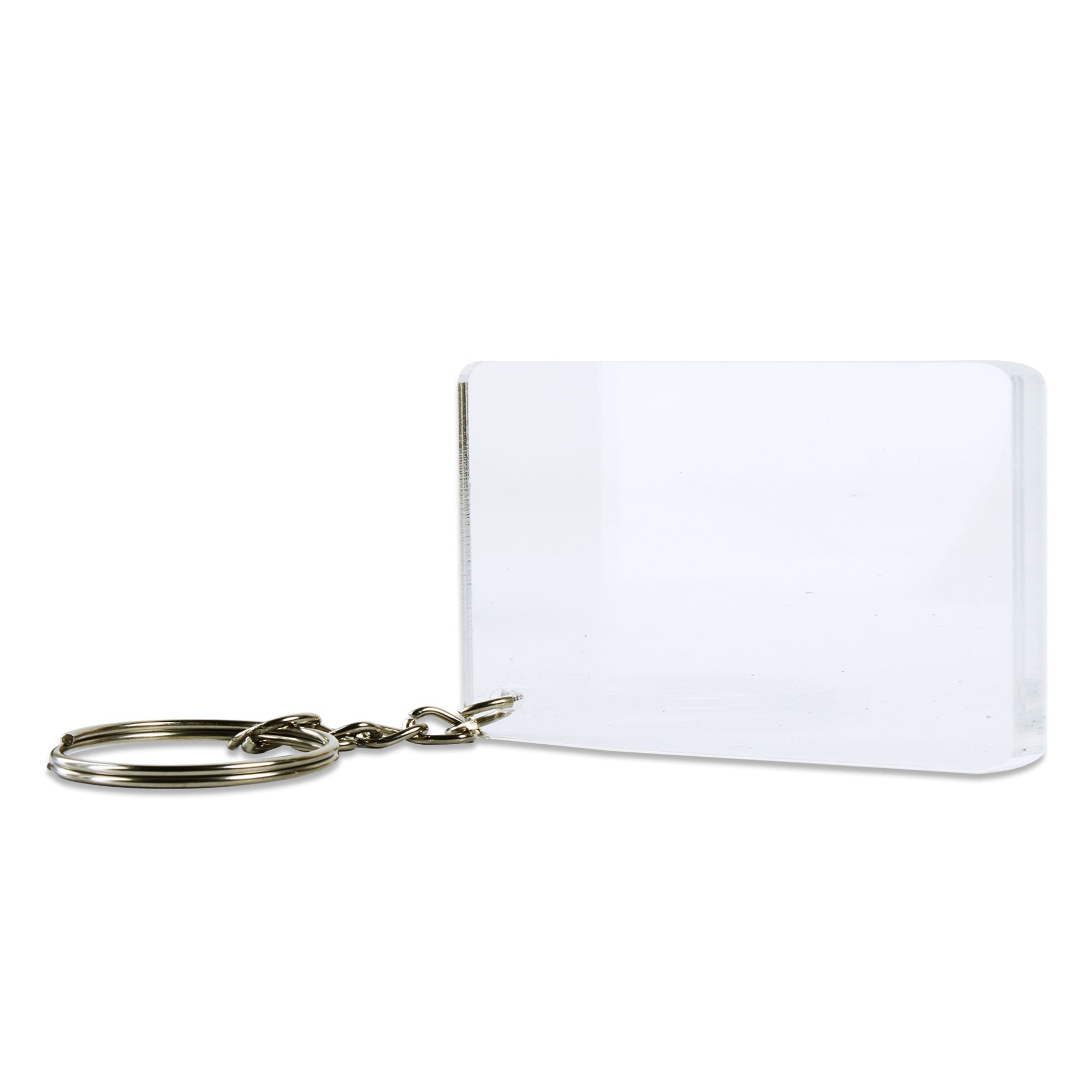 Acrylic Key Chain Rectangle L 7.5 X W 5Cm 3.7Mm Thick 4 Pc