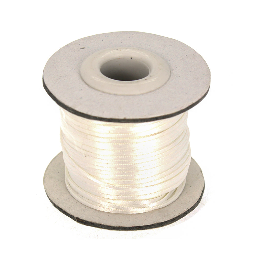 Satin Ribbon Cord White 40mtr 1.5mm 1Roll