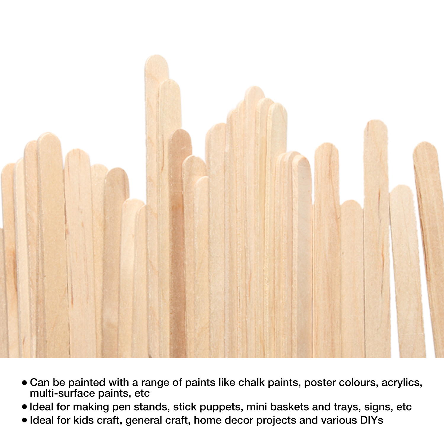 Ice Cream Sticks Natural 180 X 10 X 2mm 50pc With 30Ml Glue