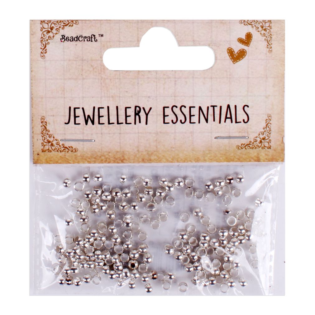 Findings Crimp Beads 3Mm Silver 5Grm