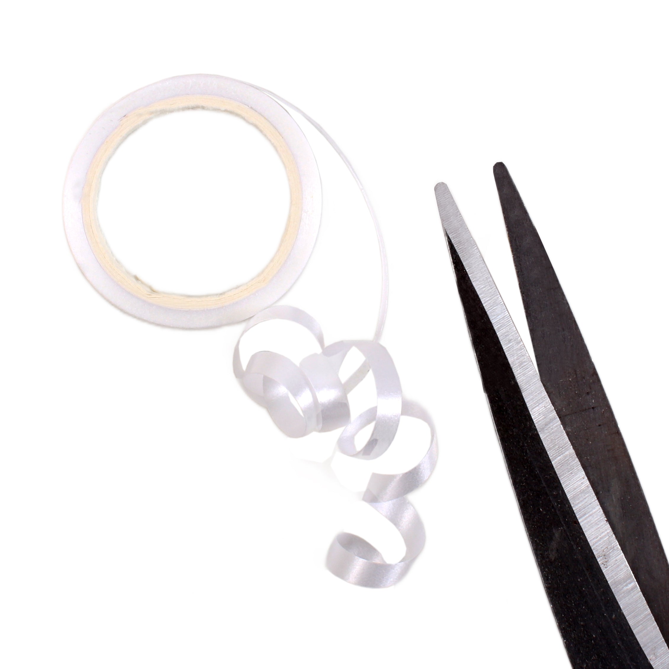 Curling Ribbon For Balloon Decoration 3mm X 3mtr White 10pc