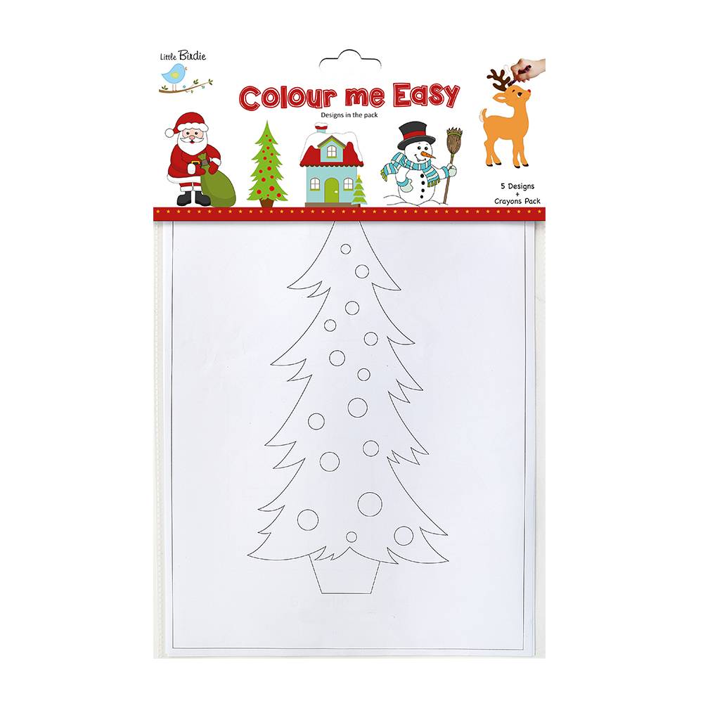 Itsy Bitsy Christmas Colour Me Easy Pack with Crayons