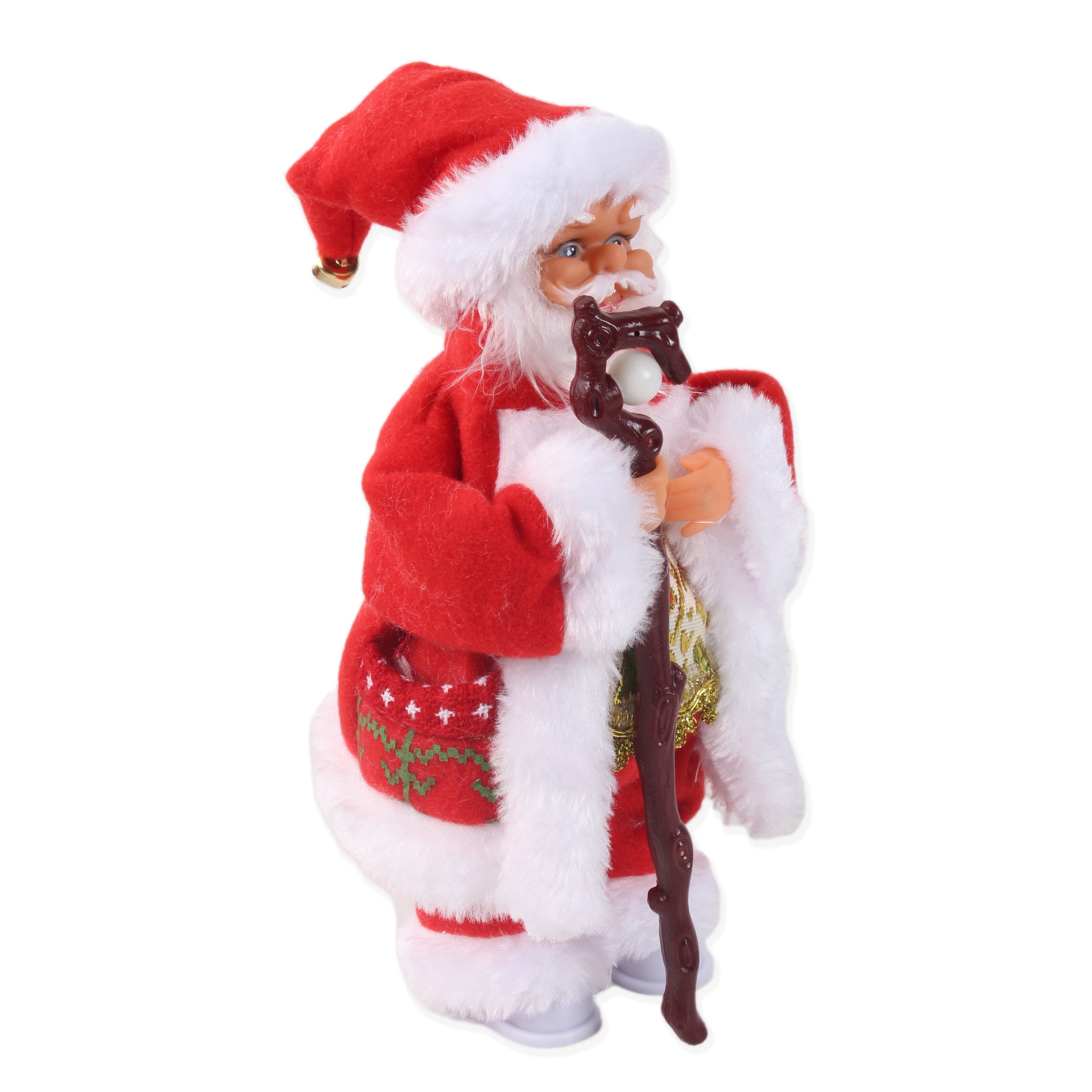 Christmas Toy Musical Santa With Magic Stick 10inch 1pc Box IB