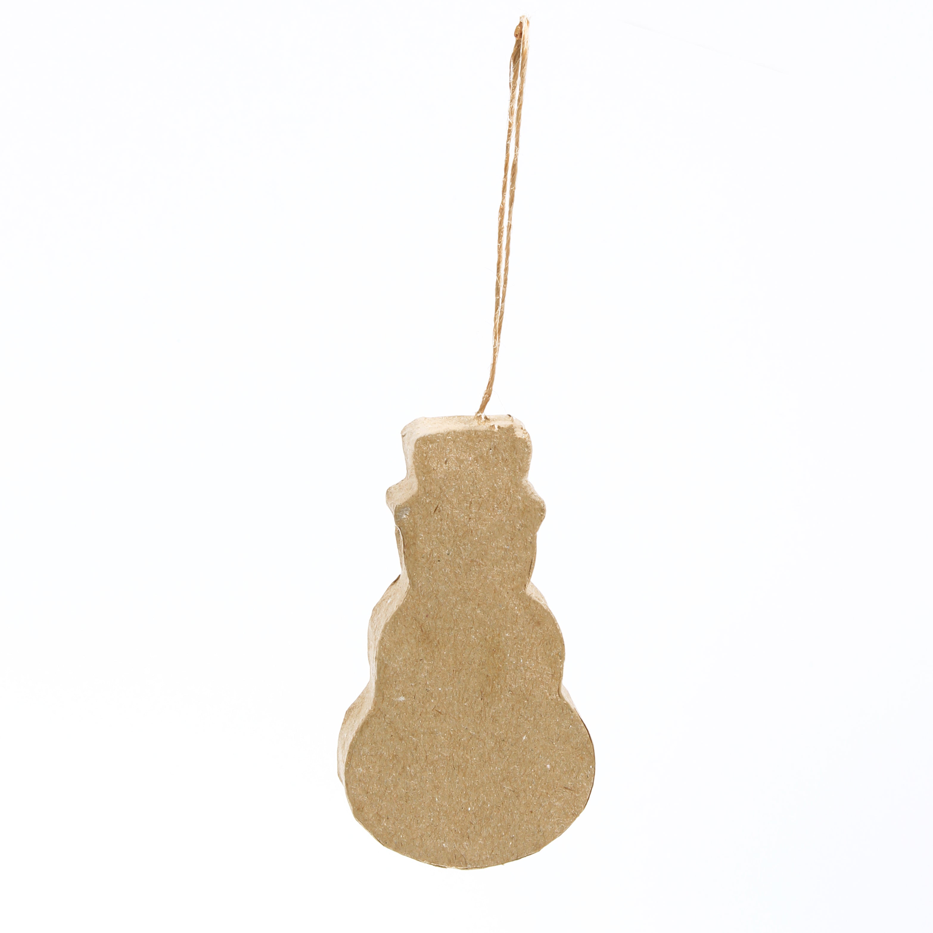Christmas Paper Mache Hanging Snowman 6 x 3.5cm 1pc