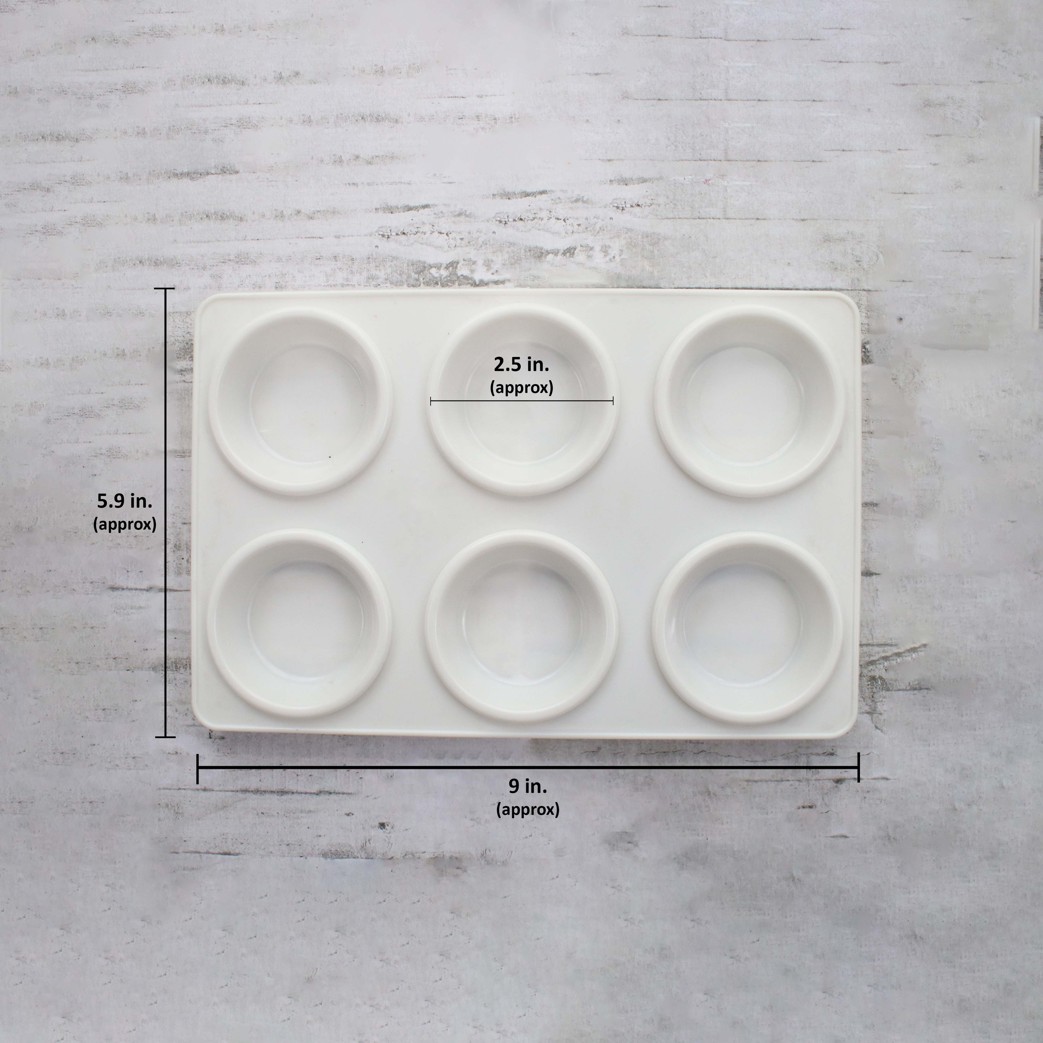 Artists Plastic Palette 9Inch X 5.9Inch 6 Well 1Pc