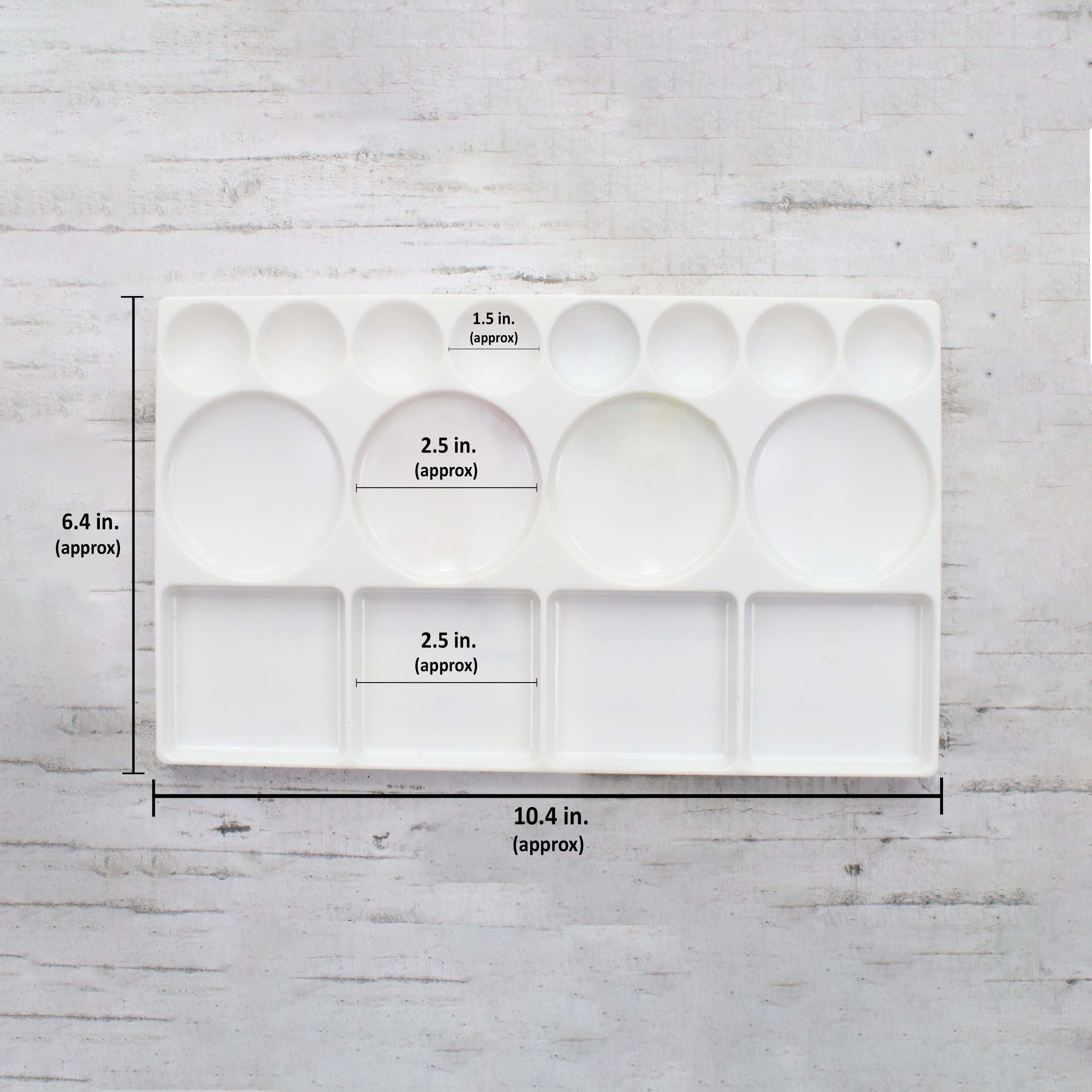 Artists Plastic Palette 10.4inch X 6.4inch 16 Well 1pc