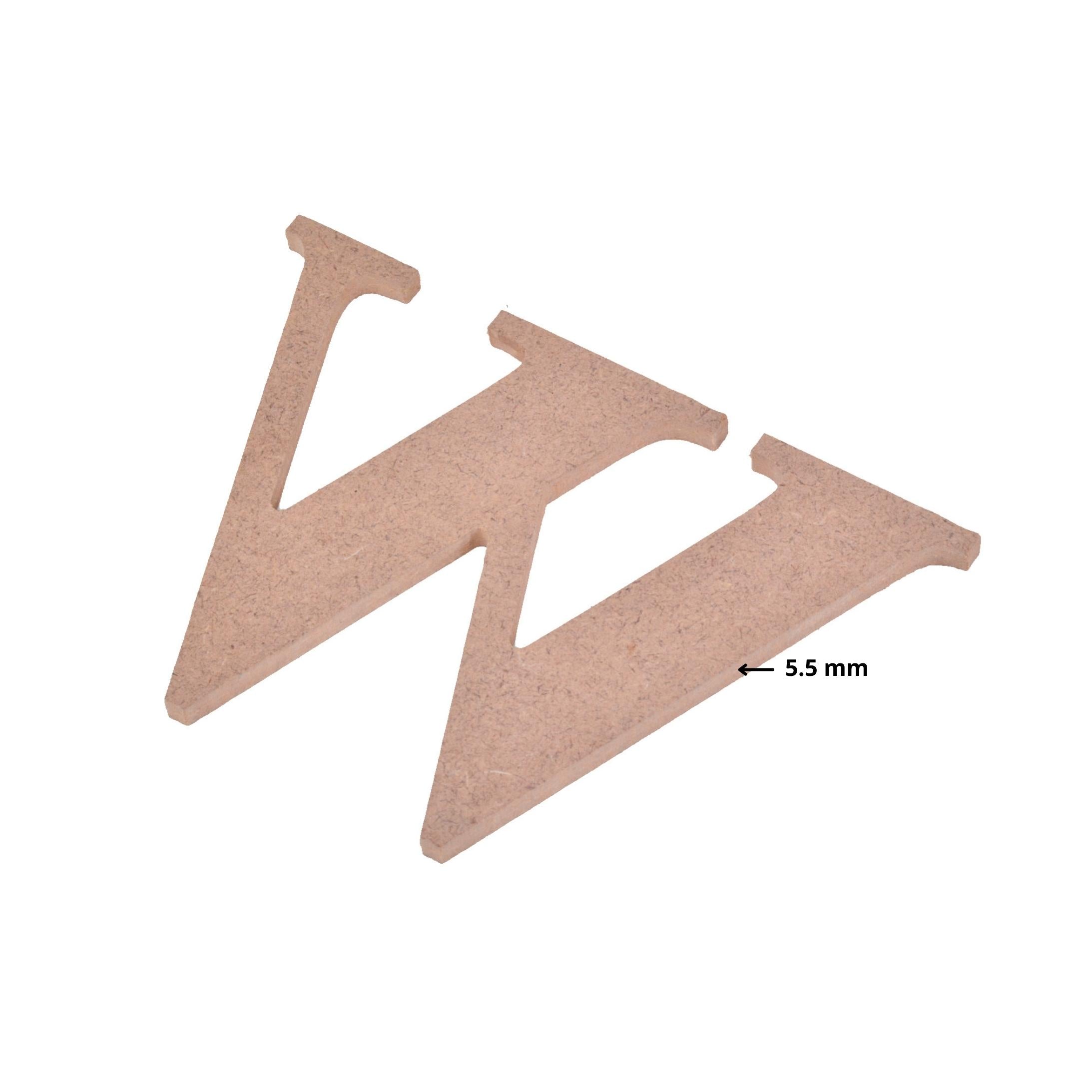 MDF Alphabet Upper Case W 6 X 4Inch 5.5Mm Thick 1Pc Lb
